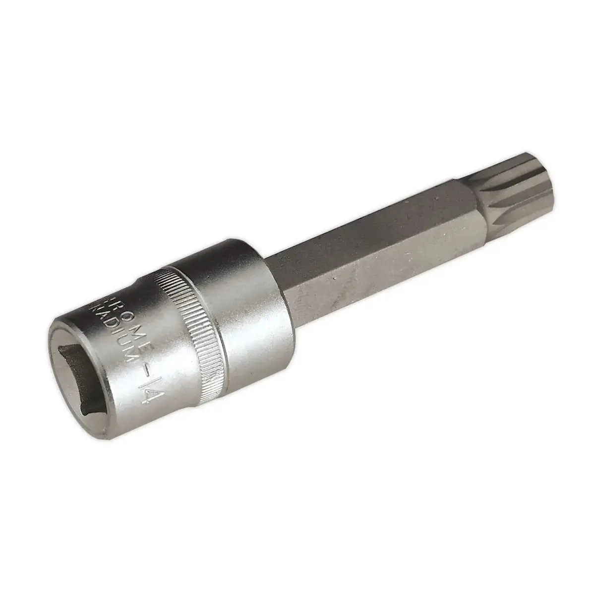 Sealey Premier Spline Socket Bit M14 Long 1/2"Sq Drive 1