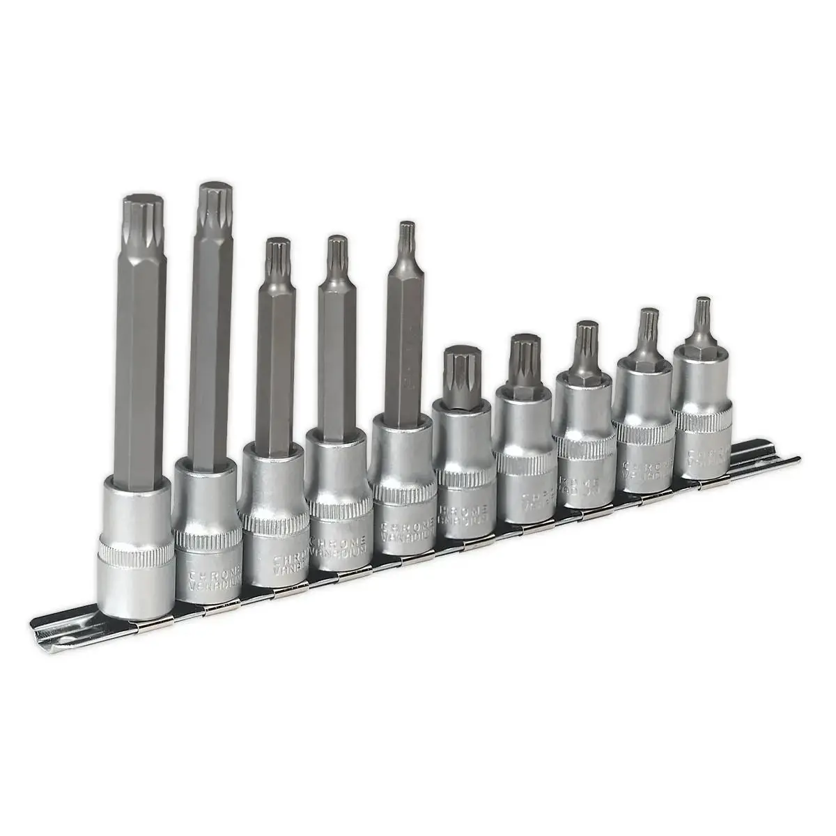 Sealey Premier Spline Socket Bit Set 10Pc 1/2"Sq Drive 1