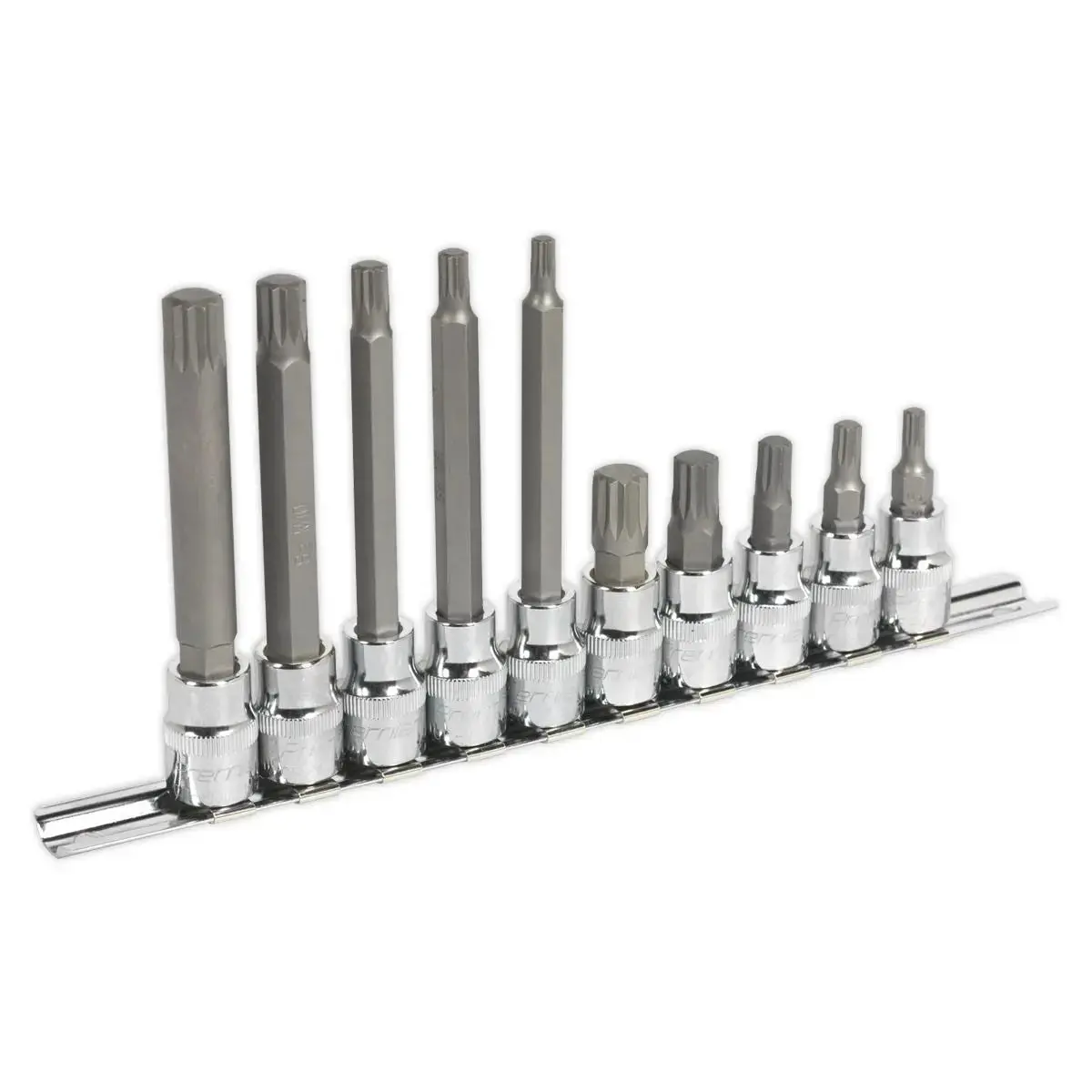 Sealey Premier Spline Socket Bit Set 10Pc 3/8"Sq Drive 1