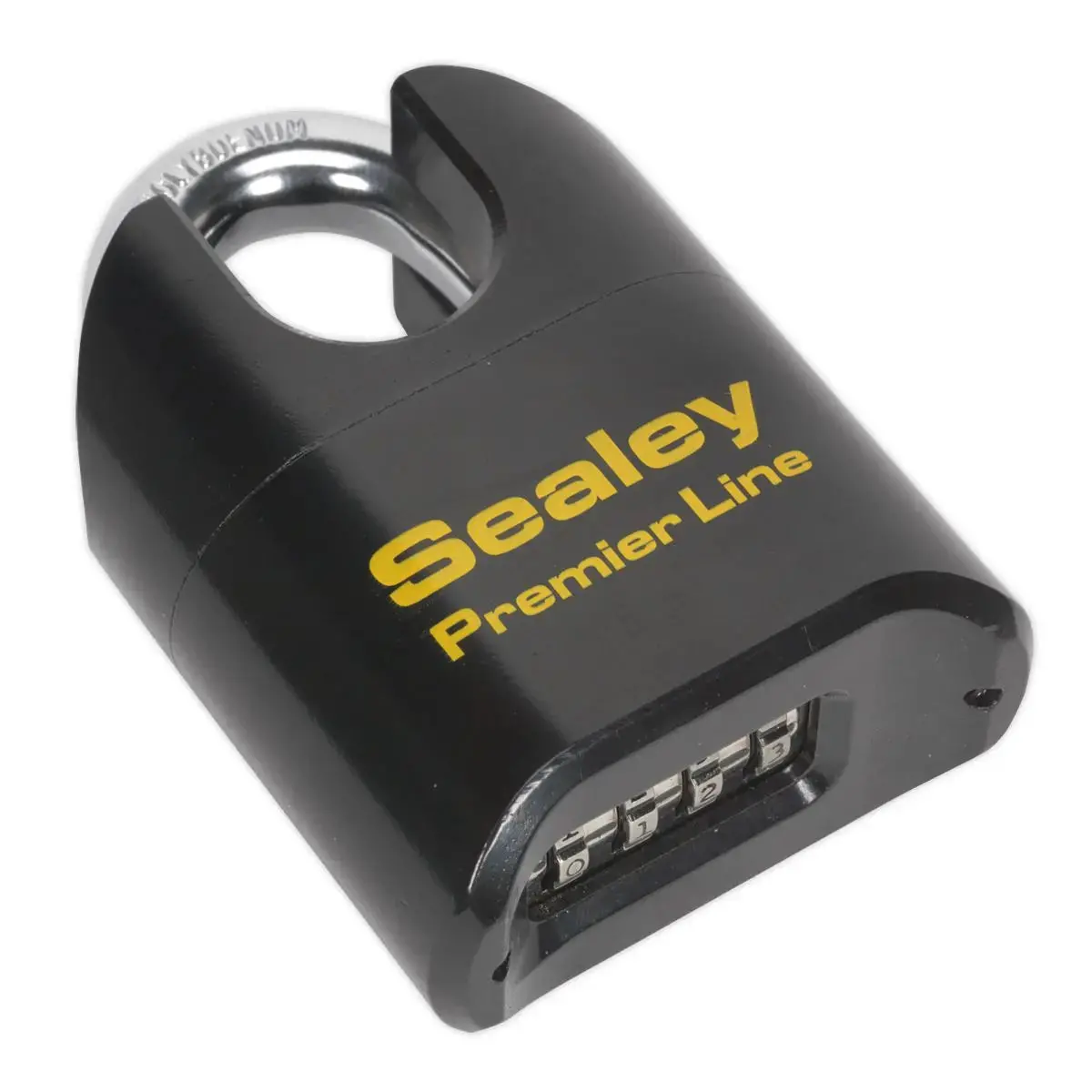 Sealey Premier Steel Body Combination Padlock Shrouded Shackle 62Mm 1