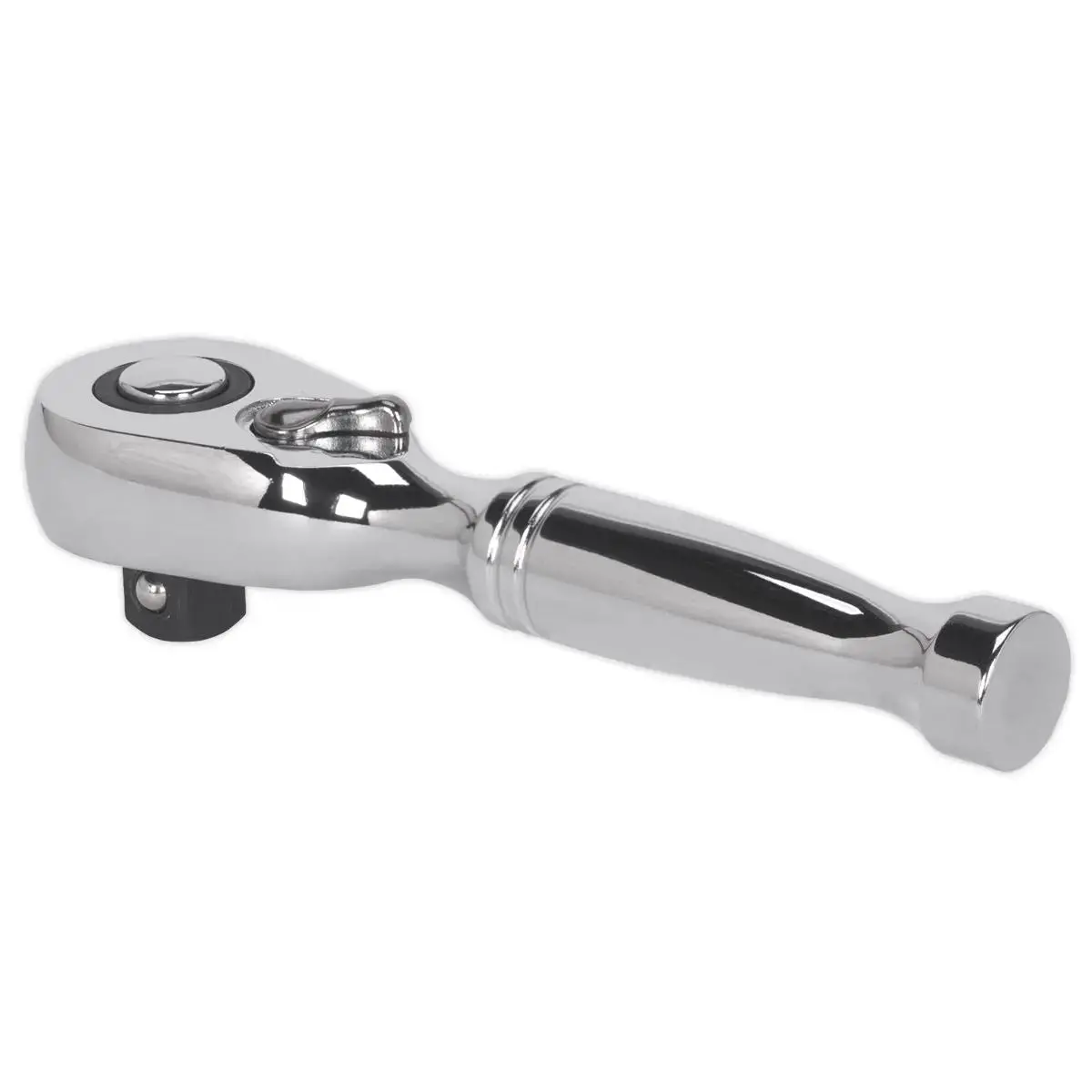 Sealey Premier Stubby Ratchet Wrench 3/8"Sq Drive Pear-Head Flip Reverse 1