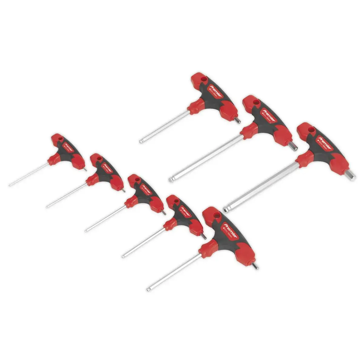 Sealey Premier T-Handle Ball-End Hex Key Set 8Pc 1