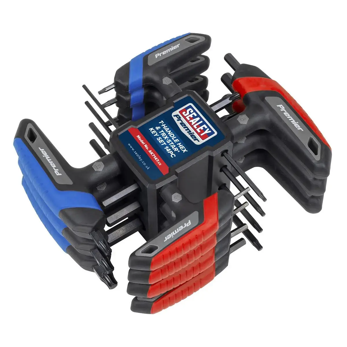 Sealey Premier T-Handle Hex & Trx-Star* Key Set 14Pc 1