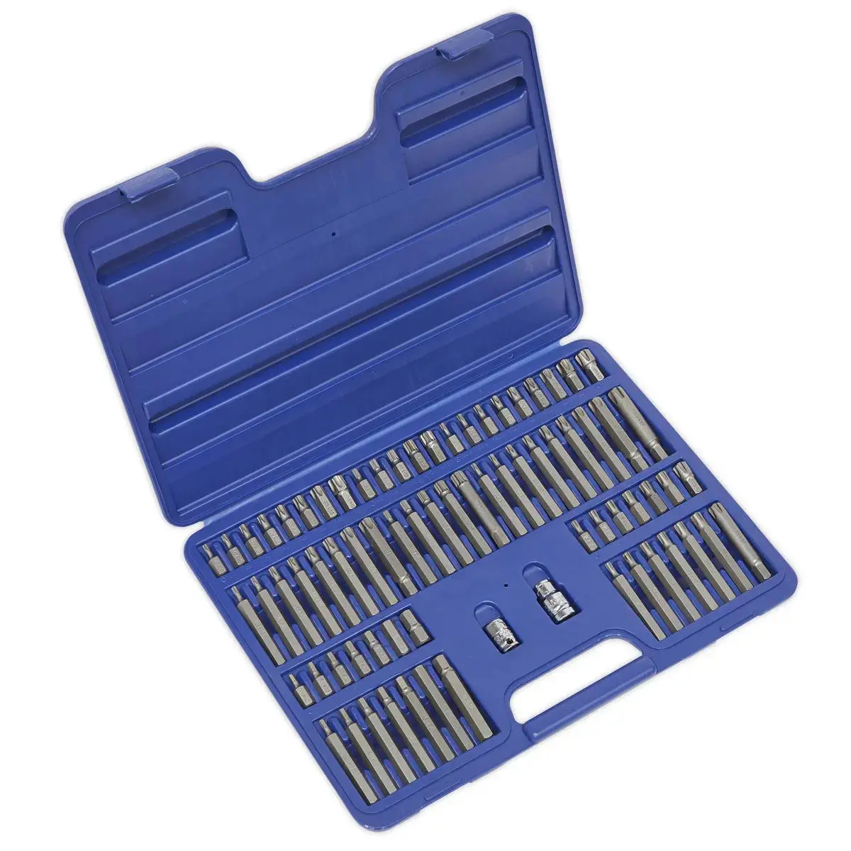 Sealey Premier Trx-Star/Security Trx-Star/Hex/Ribe/Spline Bit Set 74Pc 3/8" & 1/2"Sq Drive 1
