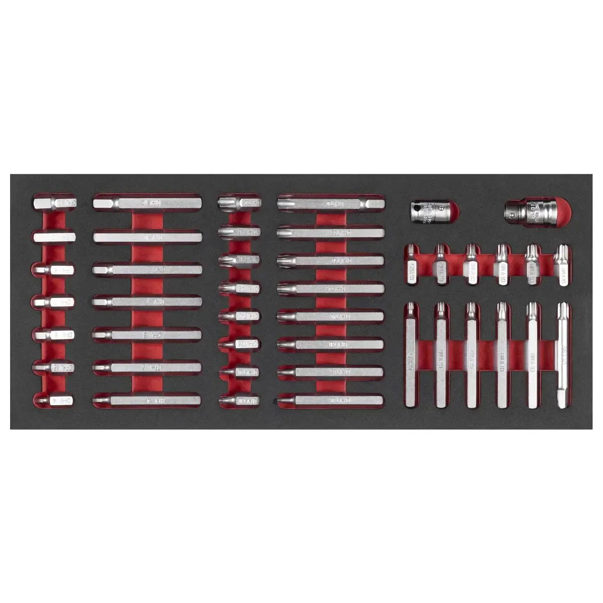Sealey Premier Trx-Star*, Hex & Spline Bit Set With Tool Tray 44Pc 1