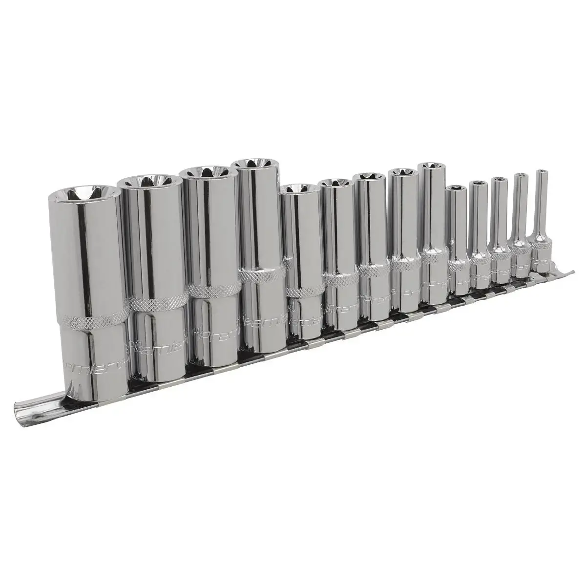 Sealey Premier Trx-Star* Socket Set 14Pc Deep 1/4", 3/8" & 1/2"Sq Drive E4-E24 1