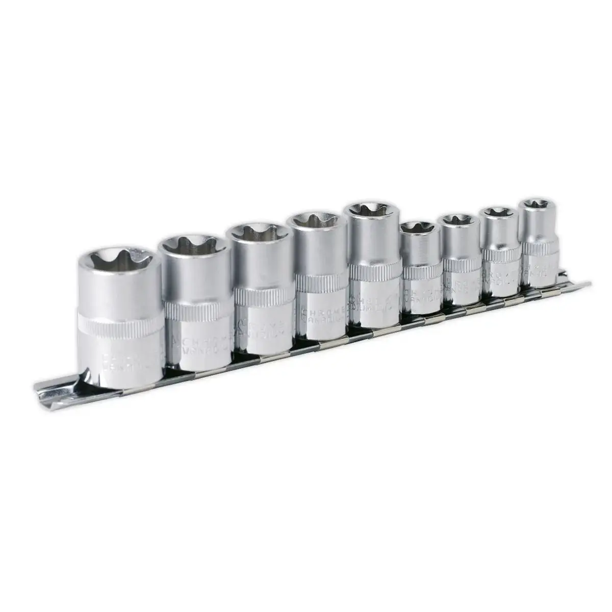 Sealey Premier Trx-Star* Socket Set 9Pc 3/8" & 1/2"Sq Drive E10-E14 & E16-E24 1