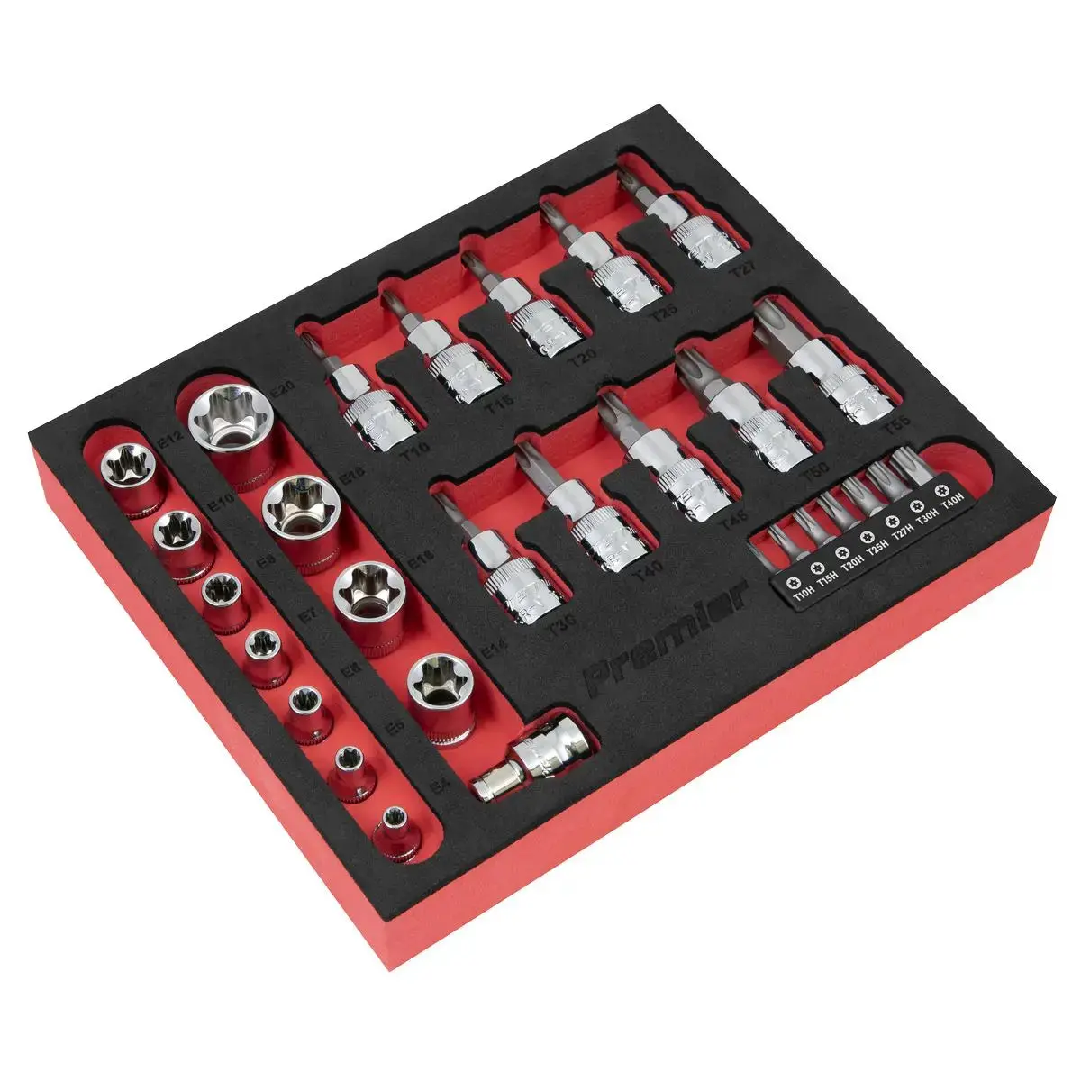 Sealey Premier Trx-Star* Socket & Security Bit Set 29Pc 1/4"Sq & 3/8"Sq Drive 1