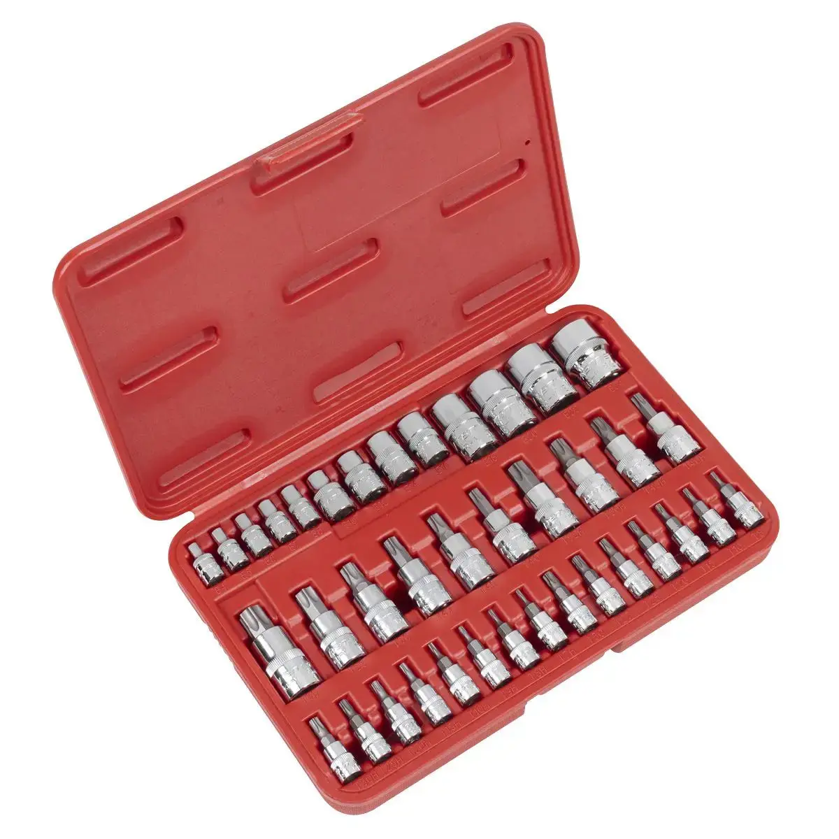 Sealey Premier Trx-Star* Socket & Security Socket Bit Set 1/4", 3/8" & 1/2"Sq Drive 38Pc 1