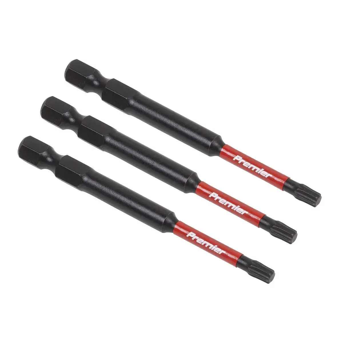 Sealey Premier Trx-Star* T20 Impact Power Tool Bits 75Mm - 3Pc 1