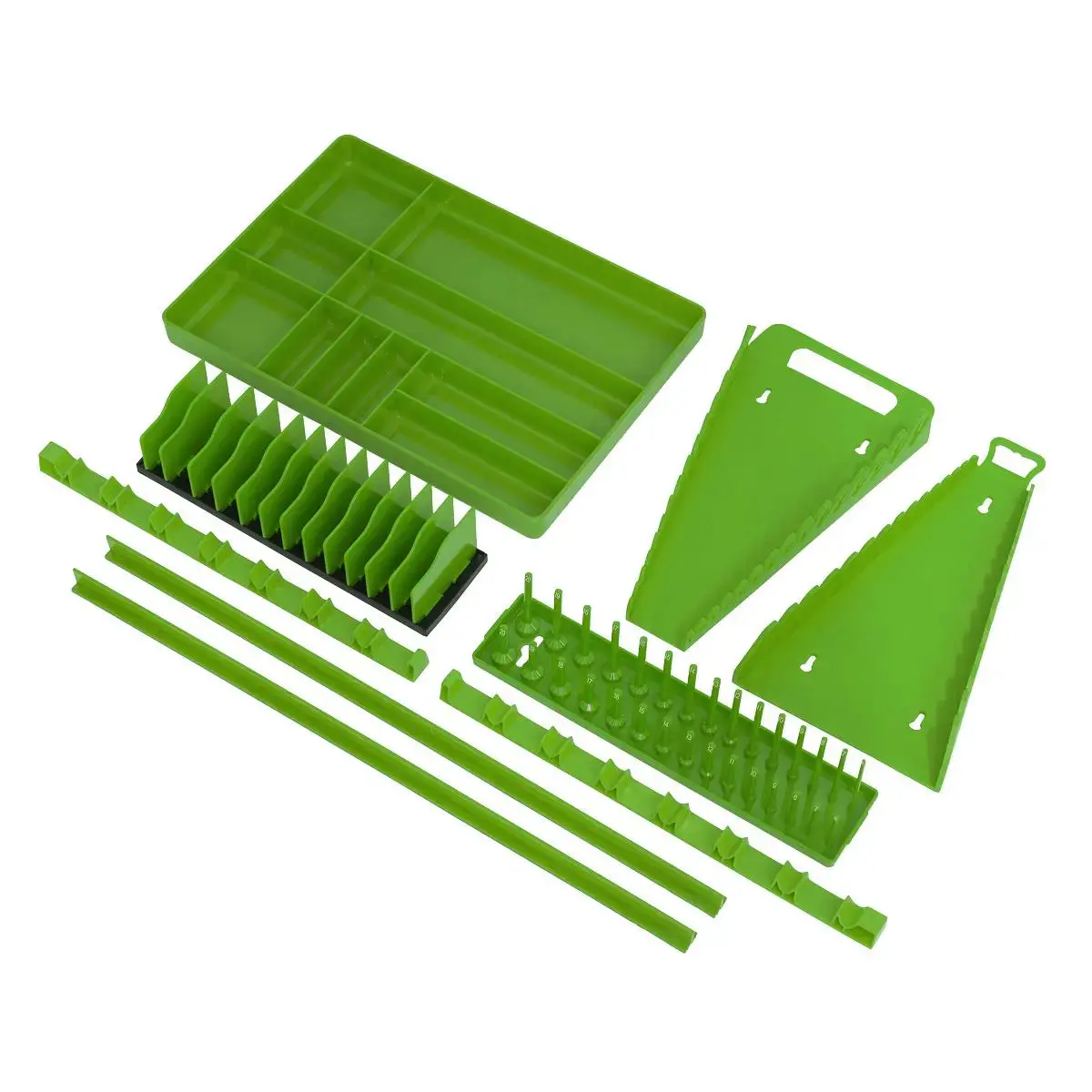 Sealey Premier Tool Storage Organizer Set 9Pc - Hi-Vis Green 1