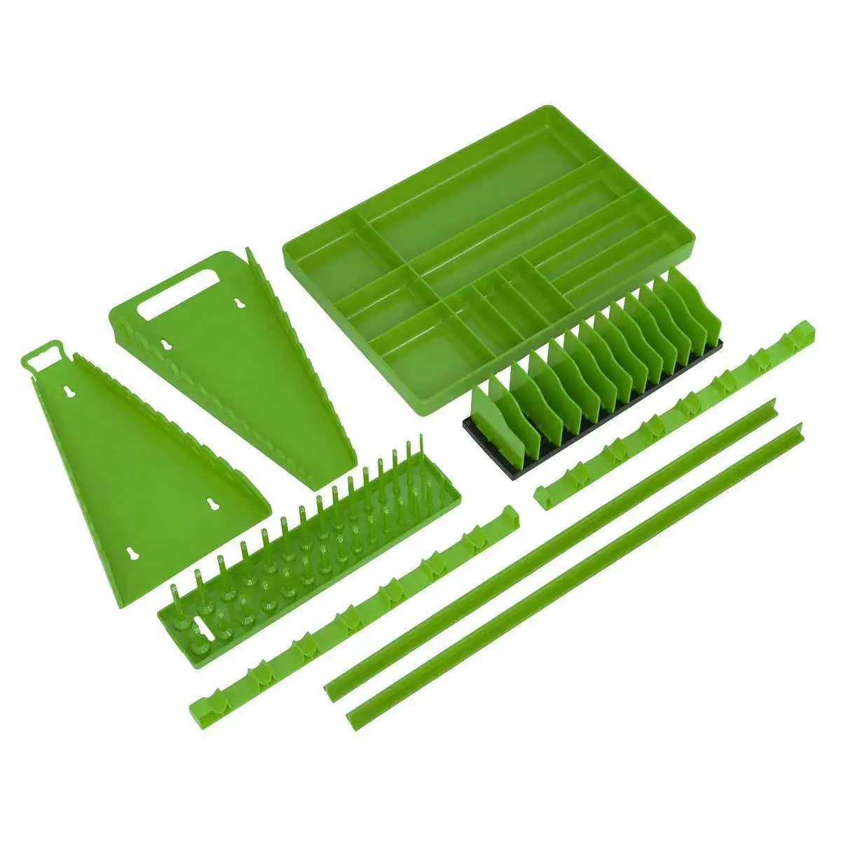 Sealey Premier Tool Storage Organizer Set 9Pc - Hi-Vis Green 2