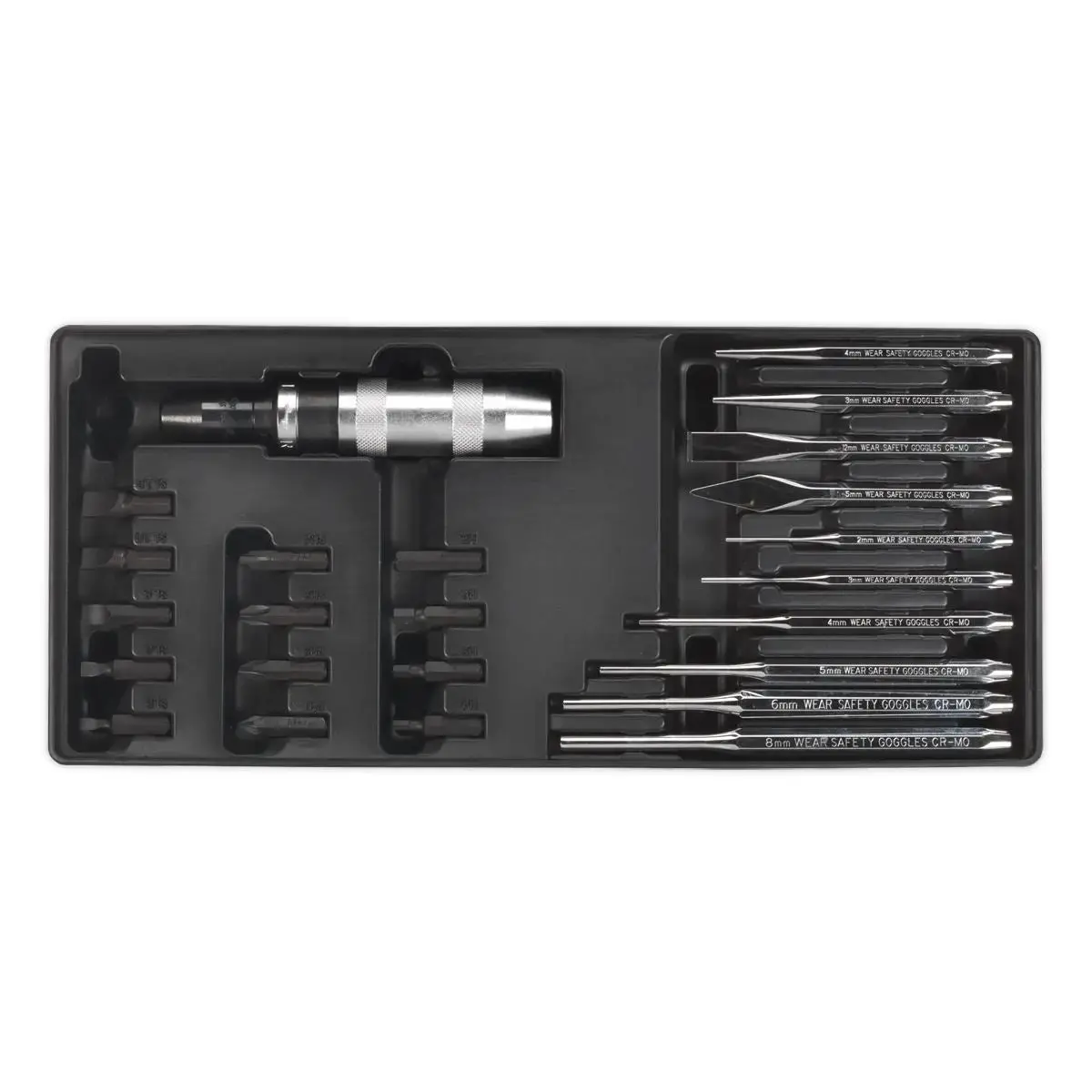 Sealey Premier Tool Tray With Punch & Impact Driver Set 25Pc 1