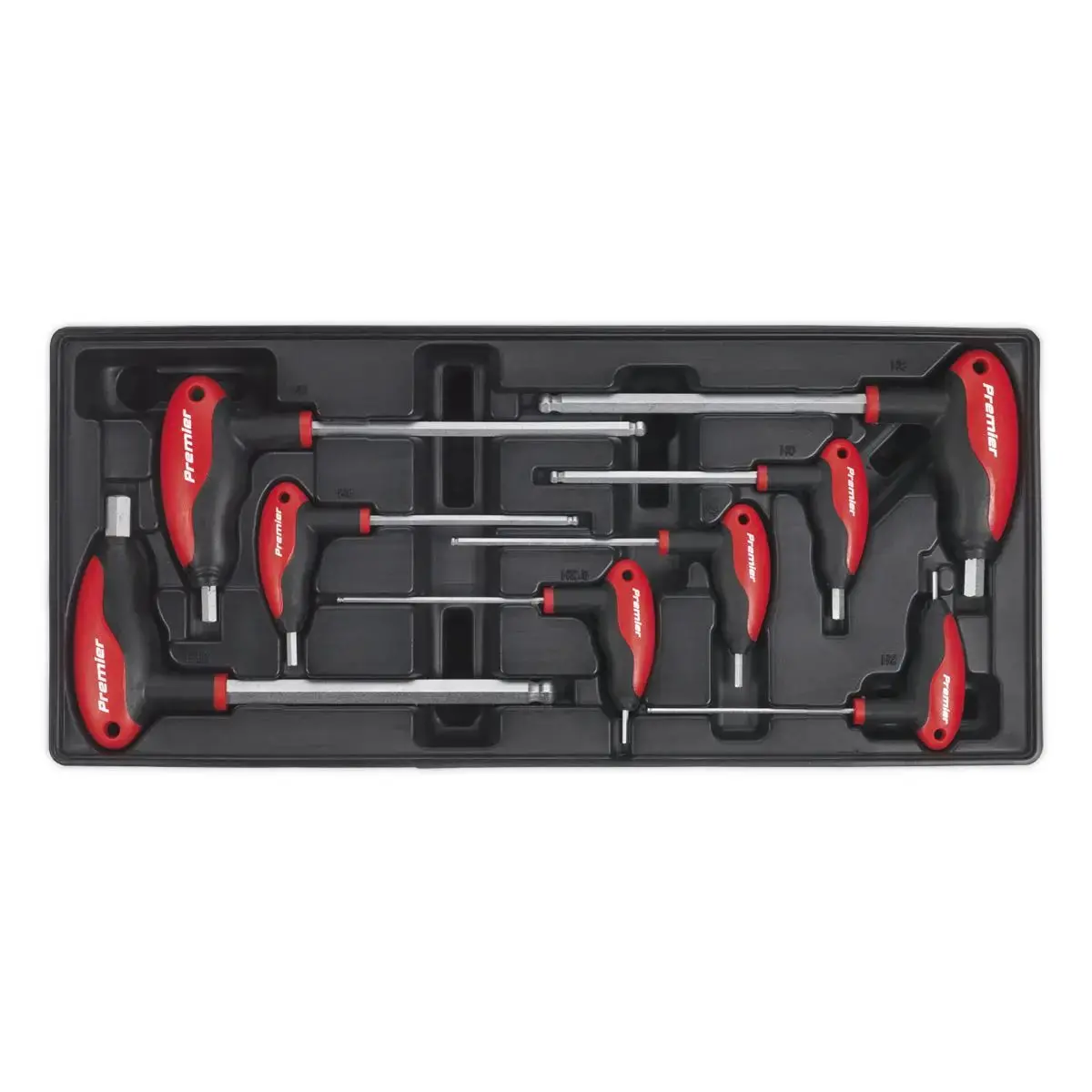 Sealey Premier Tool Tray With T-Handle Ball-End Hex Key Set 8Pc 1