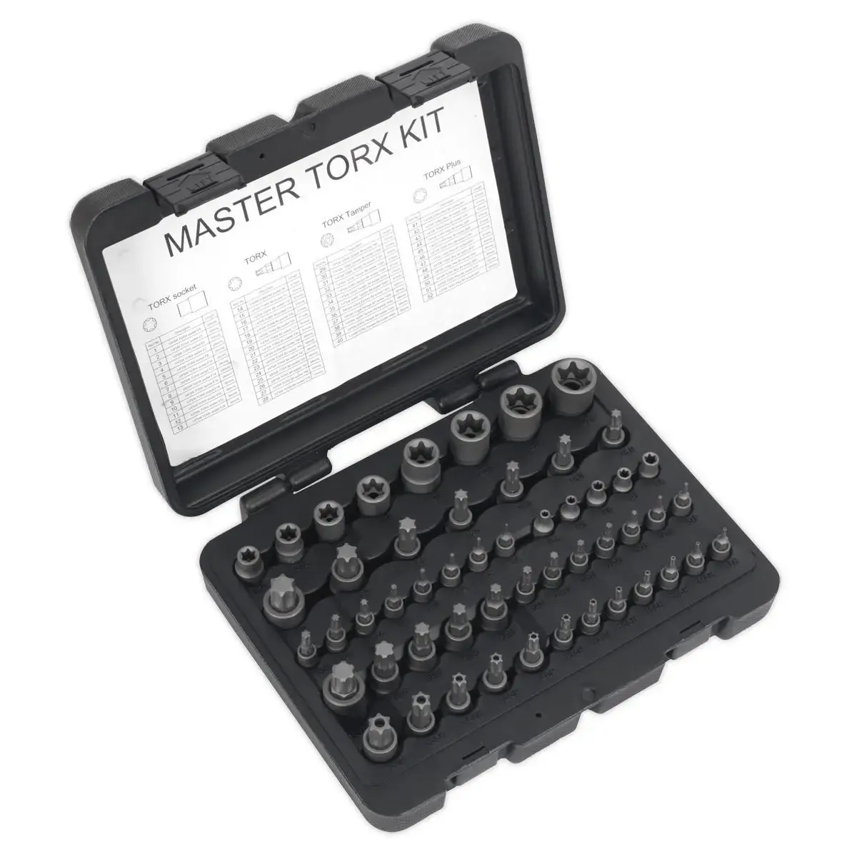 Sealey Premier Torx Master Socket Bit Set Trx-Star S2 Steel 1/4" 3/8" 1/2" Drive 1