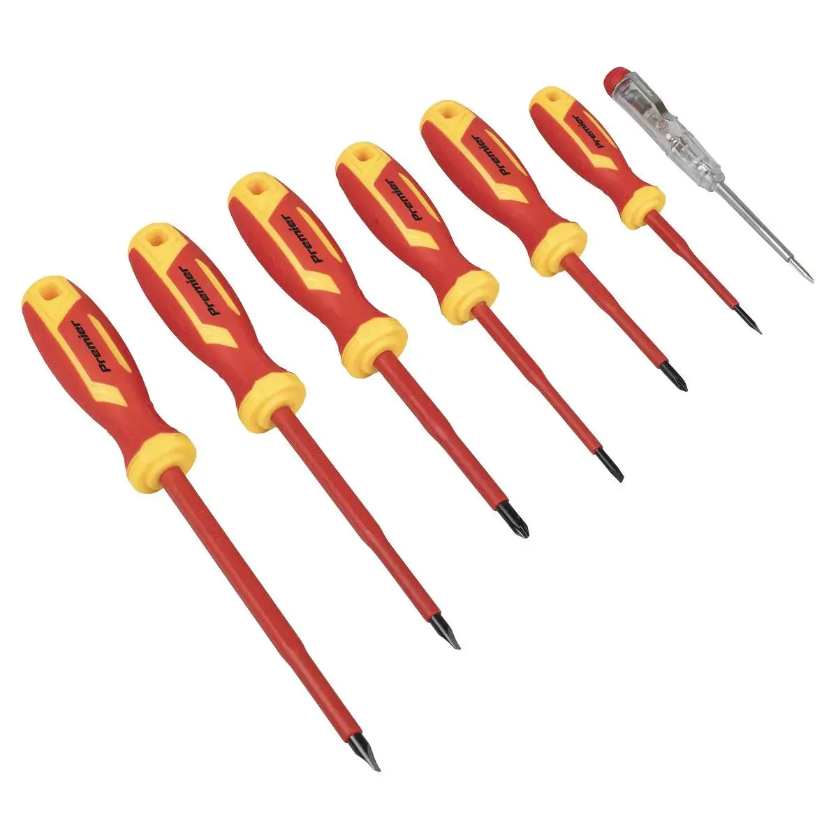 Sealey Premier Vde Screwdriver Set Electricians Slotted Phillips 7Pc 1000V 1