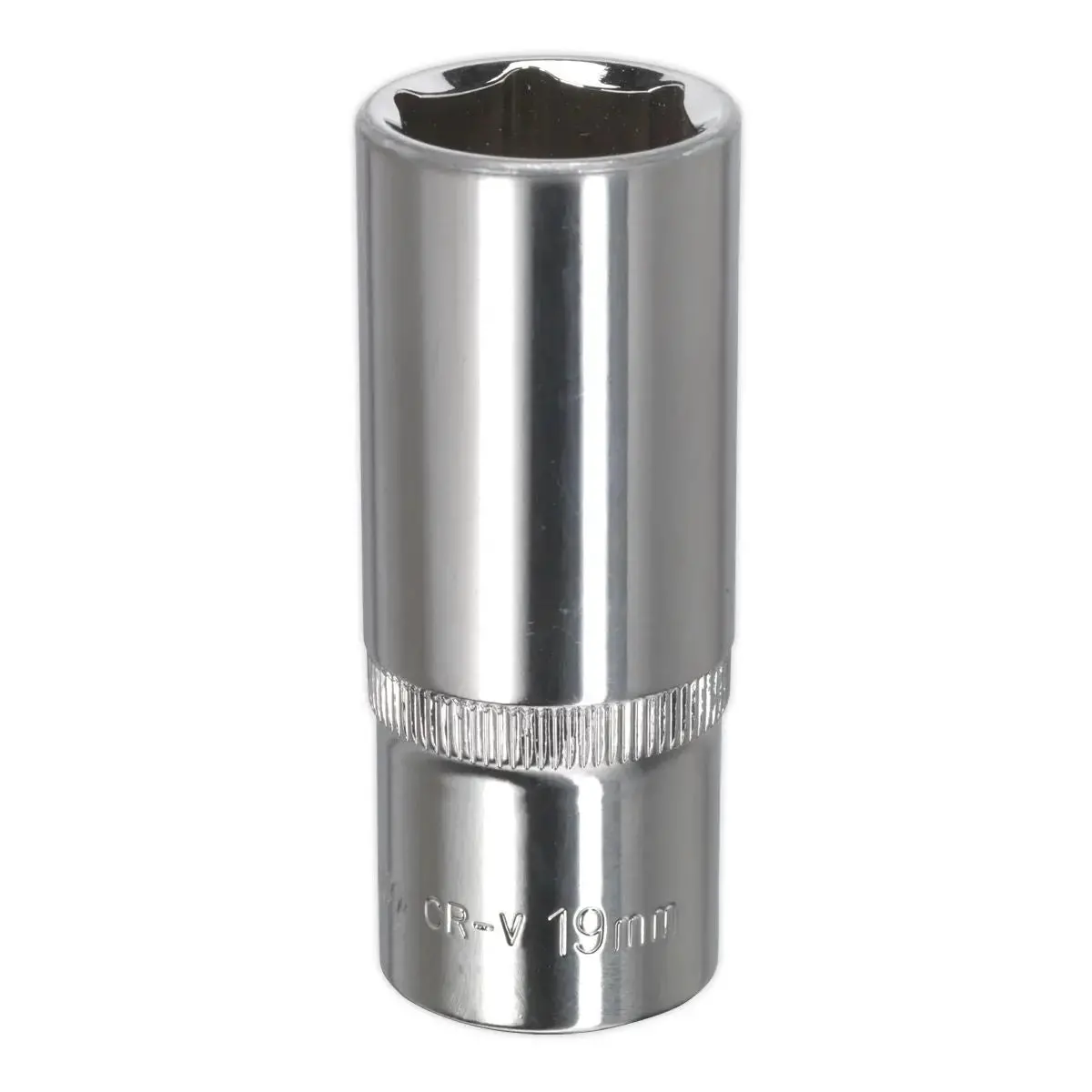 Sealey Premier Walldrive® Socket 19Mm Deep 3/8"Sq Drive Fully Polished 1