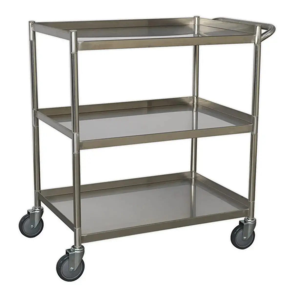 Sealey Premier Workshop Trolley 3-Level Stainless Steel 1