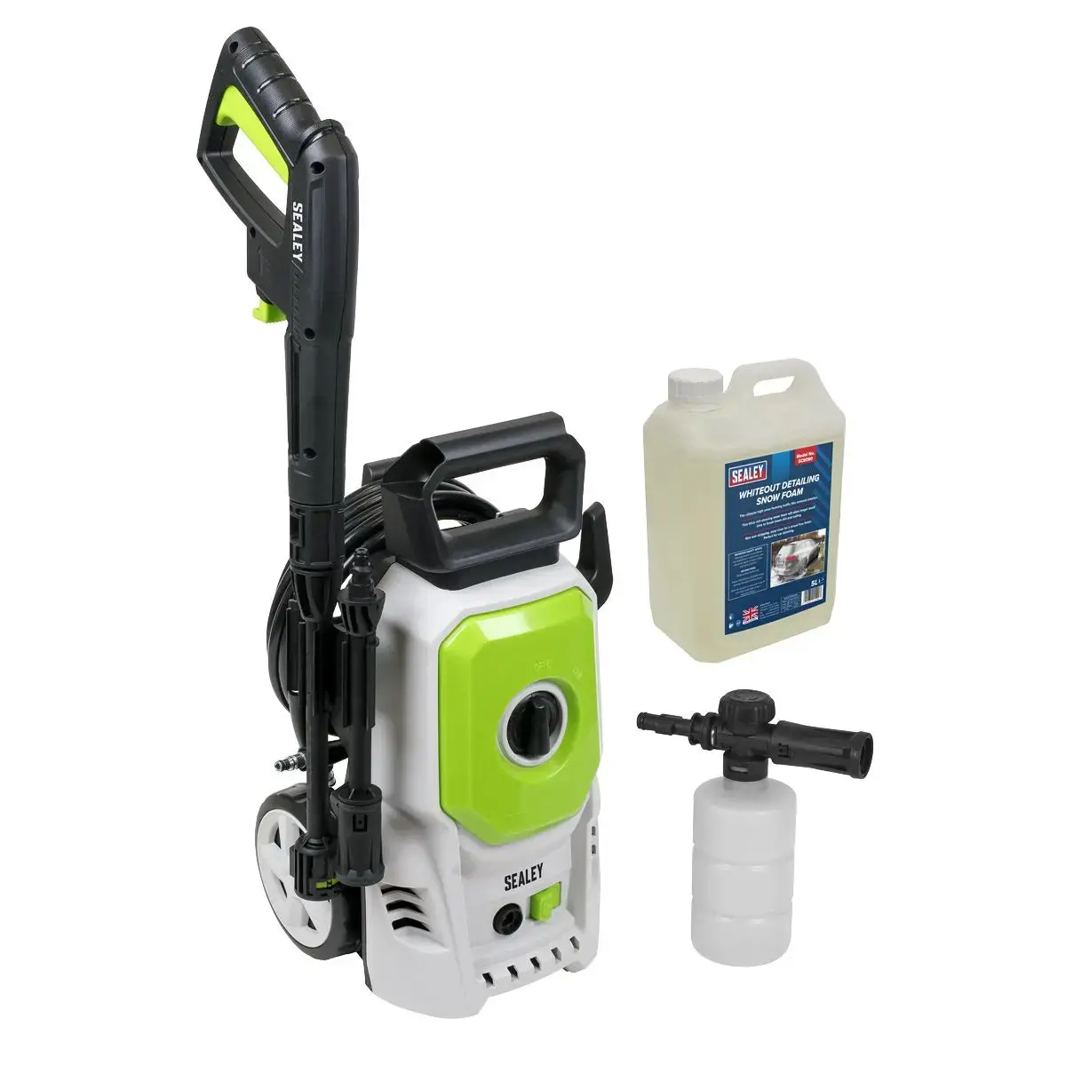 Sealey Pressure Washer 100Bar 390L/Hr With Snow Foam 1