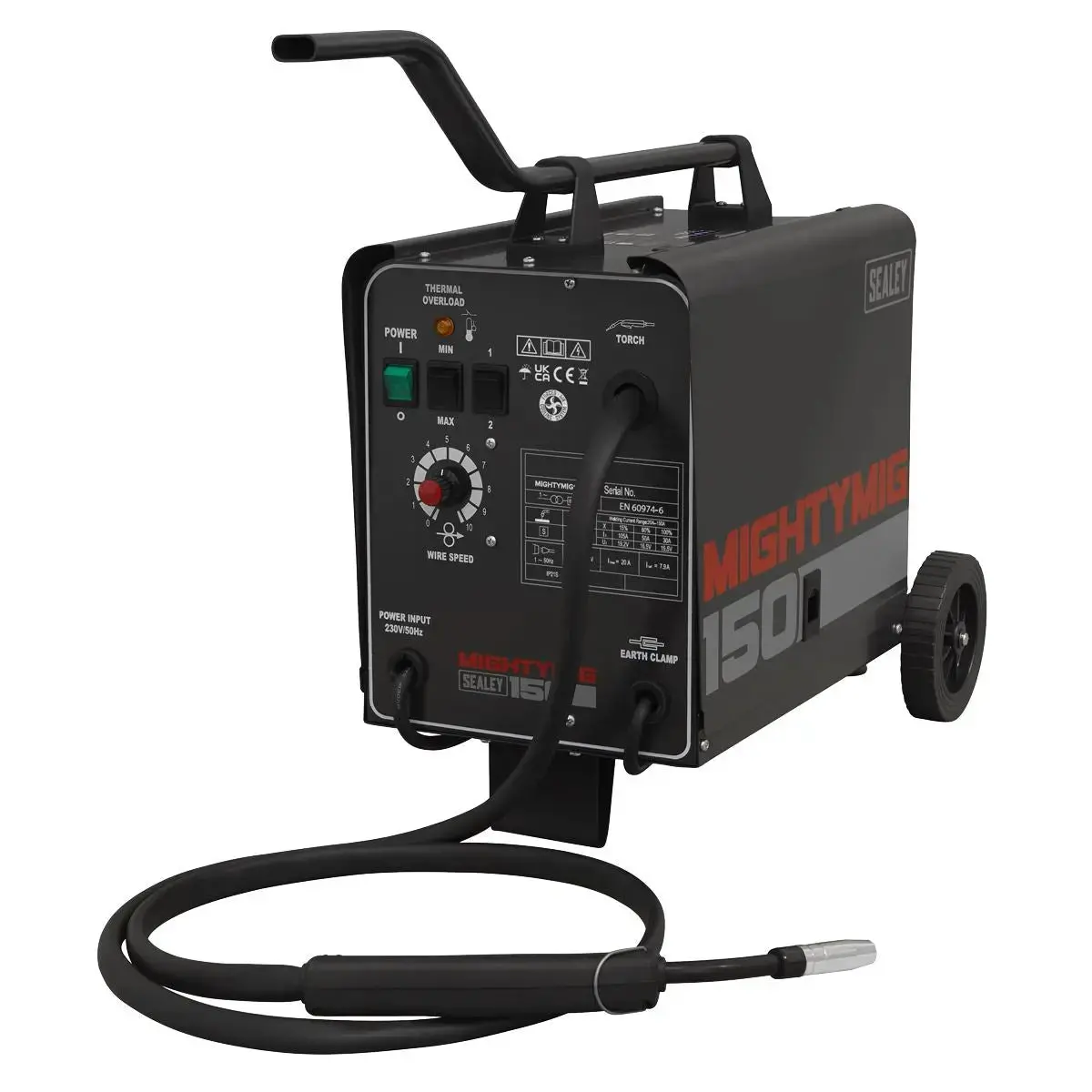 Sealey Professional Gas/Gasless Mig Welder 150A 230V 1