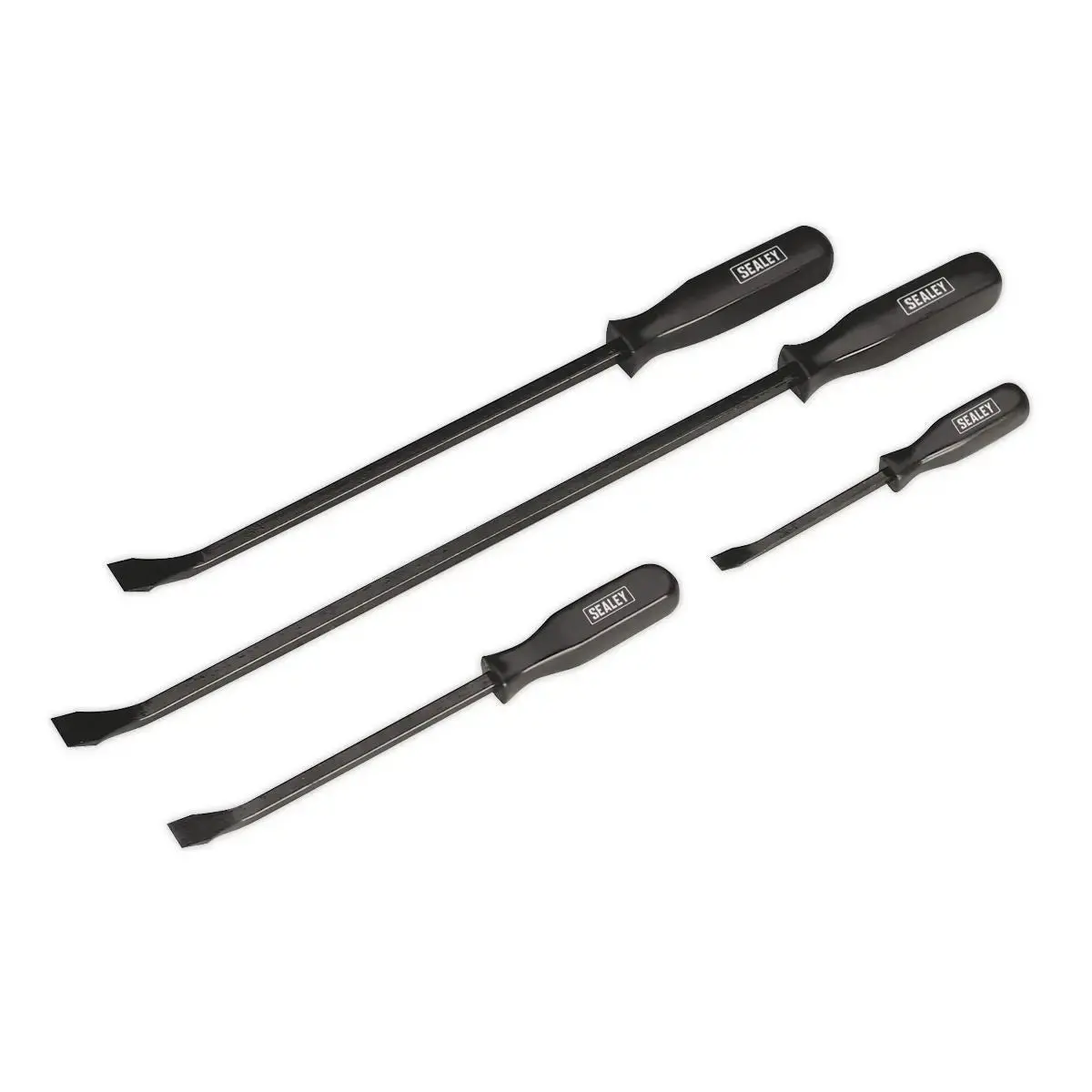 Sealey Pry Lever Bar Set Wrecking Crow Puller Prybar 200-600Mm Long 4Pc 1