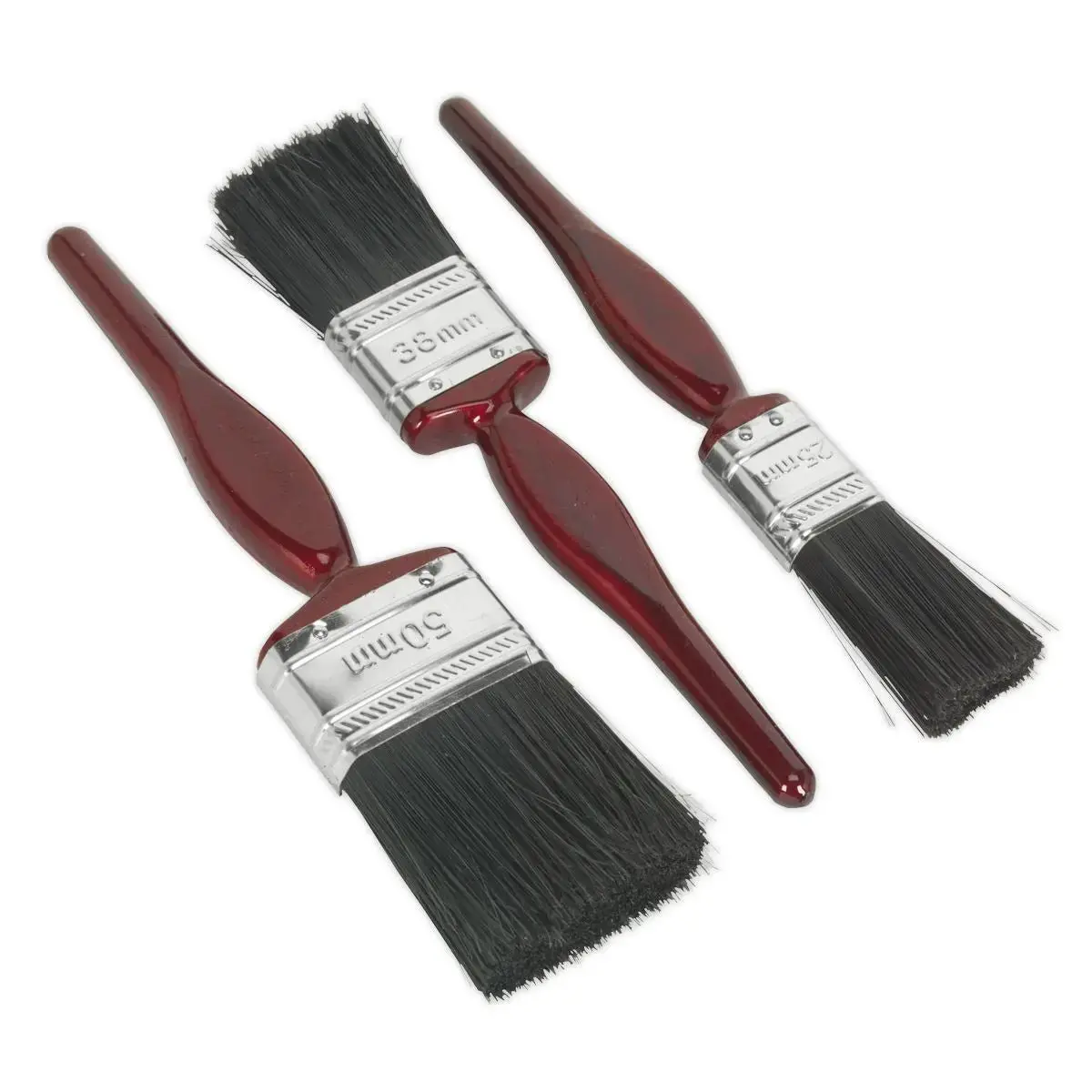 Sealey Pure Bristle Paint Brush Set 3Pc 1