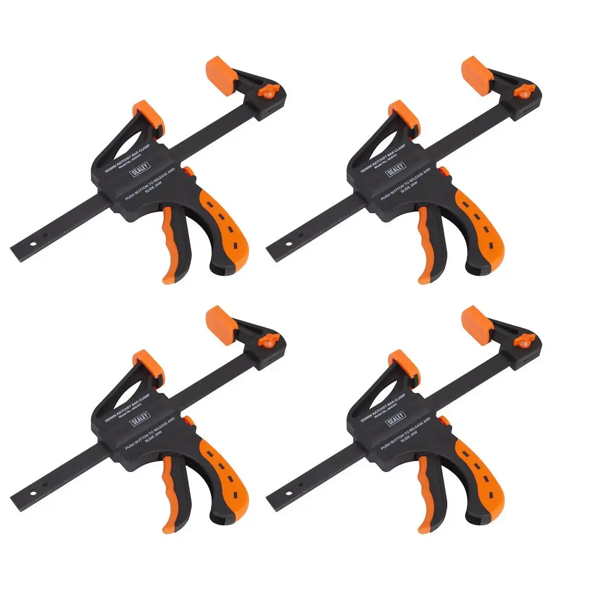 Sealey Ratchet Bar Clamp 150Mm 4Pc Set 1