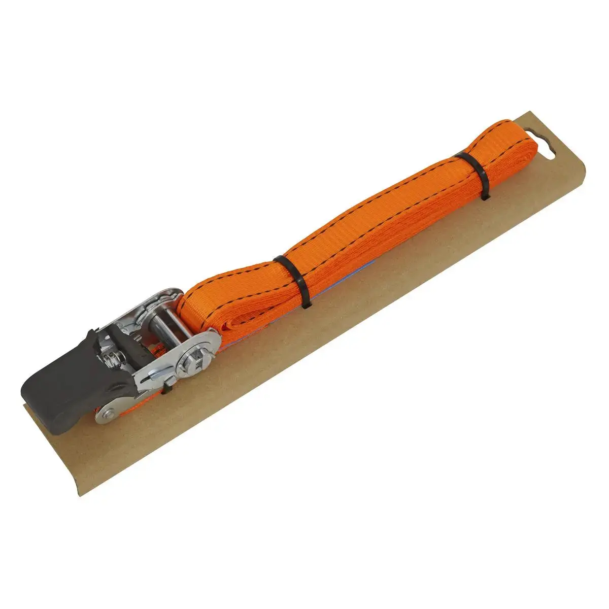 Sealey Ratchet Strap 25Mm X 5M Polyester Webbing With Corner Protector 600Kg Breaking Strength 1