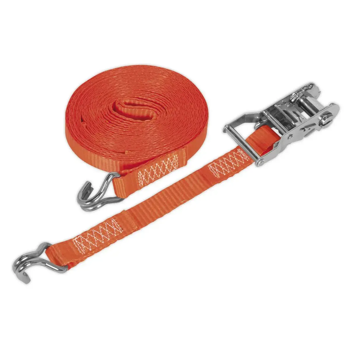 Sealey Ratchet Strap 25Mm X 6M Polyester Webbing 1500Kg Breaking Strength 1