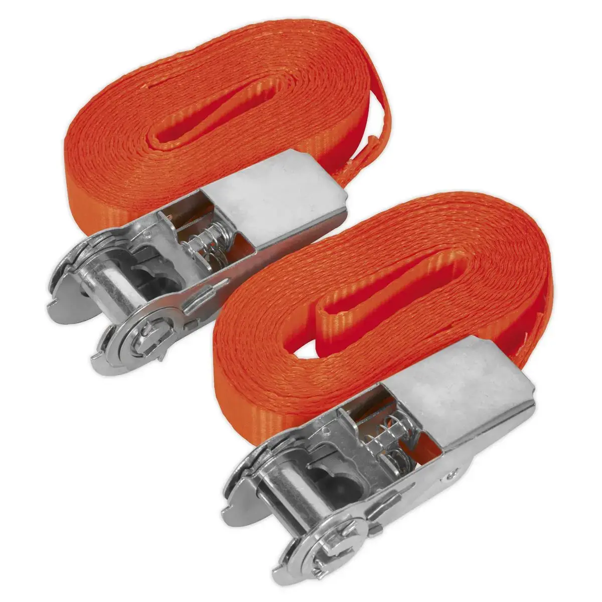 Sealey Ratchet Strap Tie Down Cargo Lash 25Mm X 4.5M Pair 800Kg 1