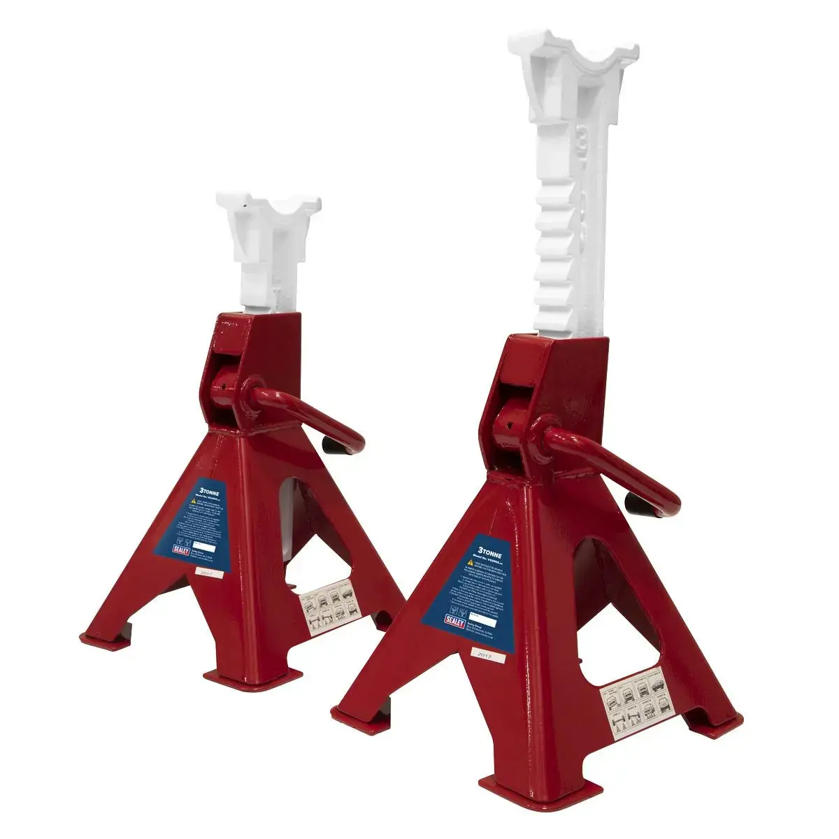 Sealey Ratchet Type Axle Stands (Pair) 3 Tonne Capacity Per Stand 1