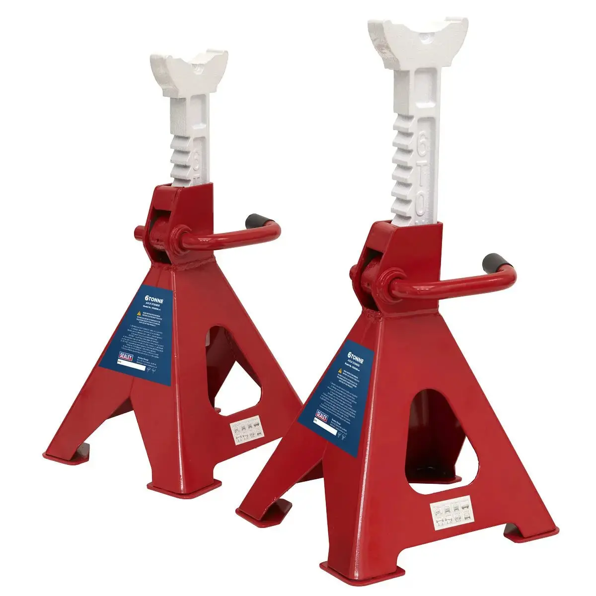 Sealey Ratchet Type Axle Stands (Pair) 6 Tonne Capacity Per Stand 1