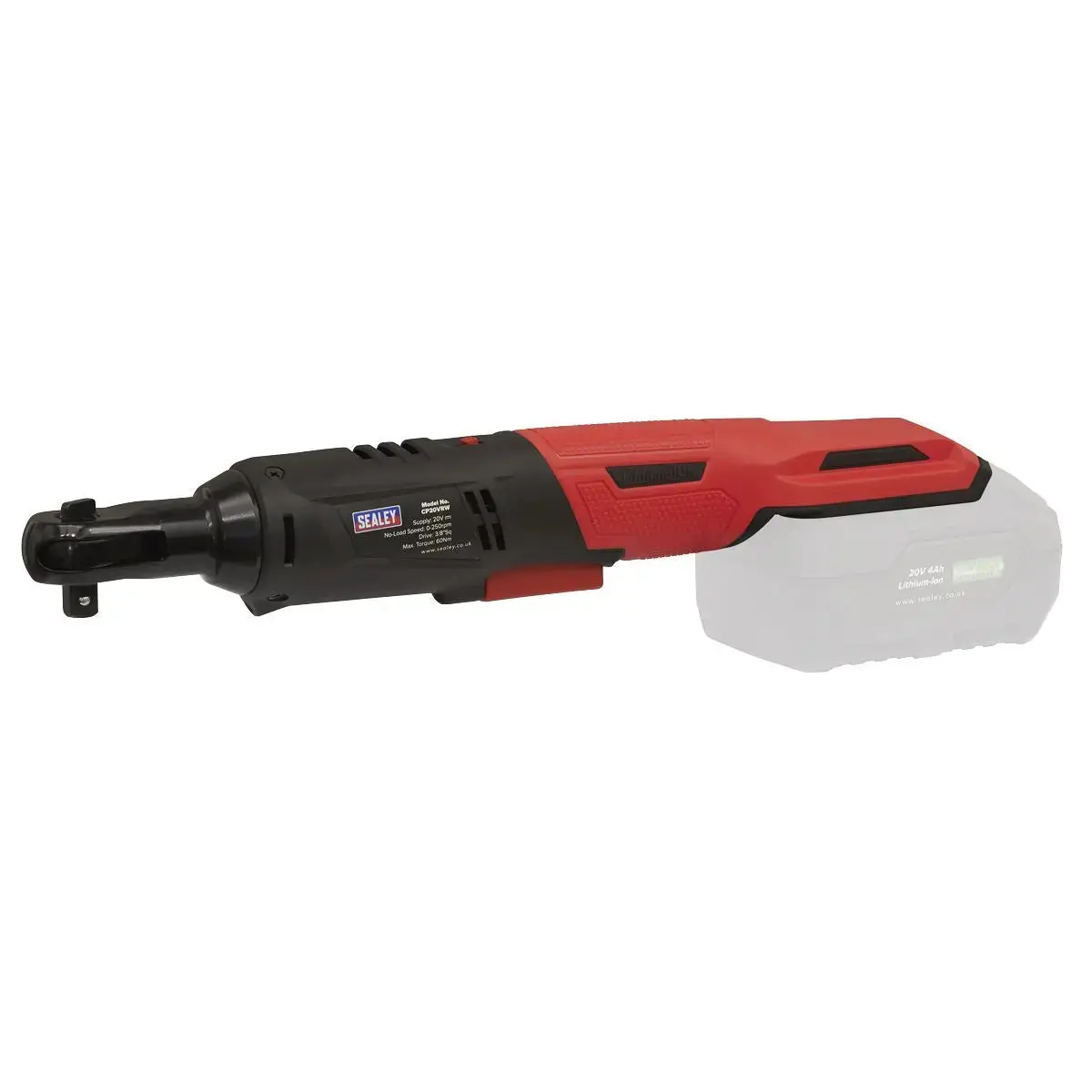 Sealey Ratchet Wrench 20V Sv20 Series 3/8"Sq Drive 60Nm - Body Only 1