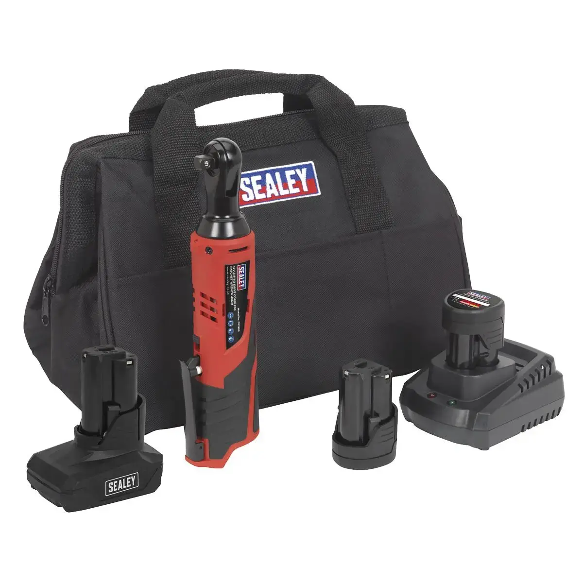 Sealey Ratchet Wrench Kit 3/8"Sq Drive 12V Lithium-Ion - 3 Batteries 1
