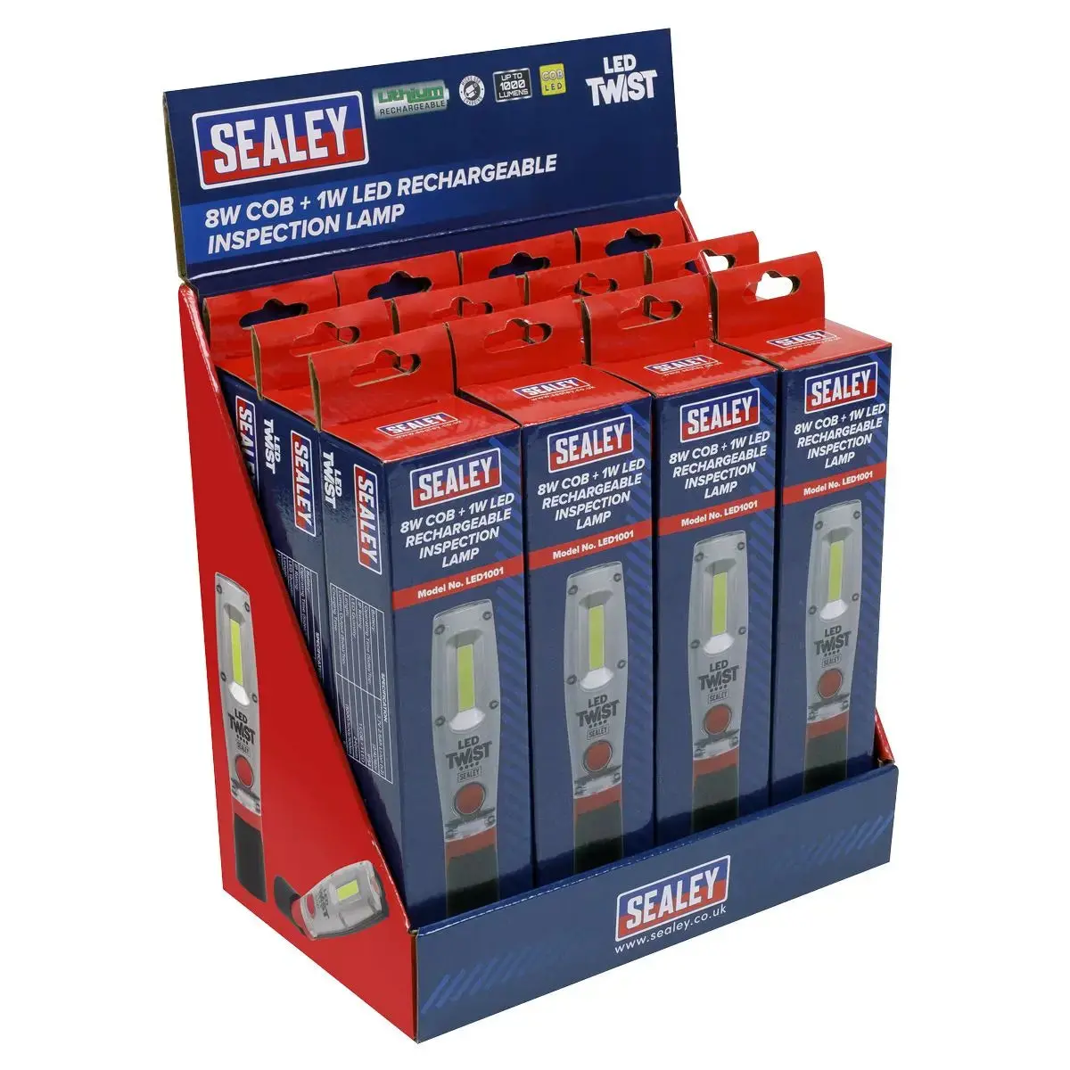 Sealey Rechargeable Inspection Light 8W Led - Display Box Of 12 1