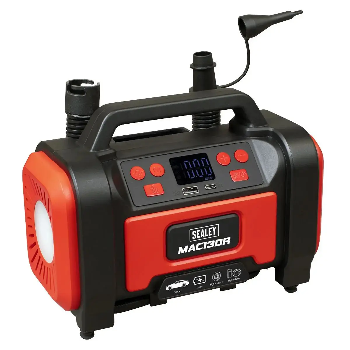 Sealey Rechargeable Tyre Inflator & High Volume Air Pump 12V 1