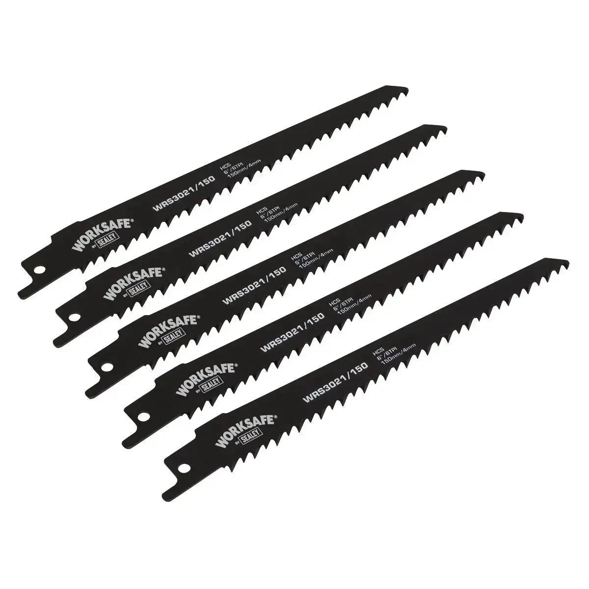 Sealey Reciprocating Saw Blade 150Mm 6Tpi - Pack Of 5 1