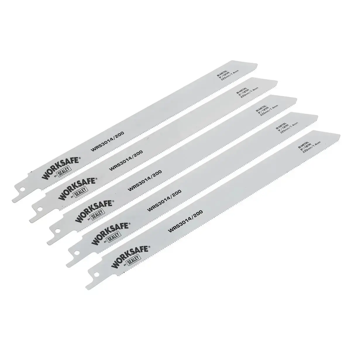 Sealey Reciprocating Saw Blade Metal 225Mm 18Tpi - Pack Of 5 1