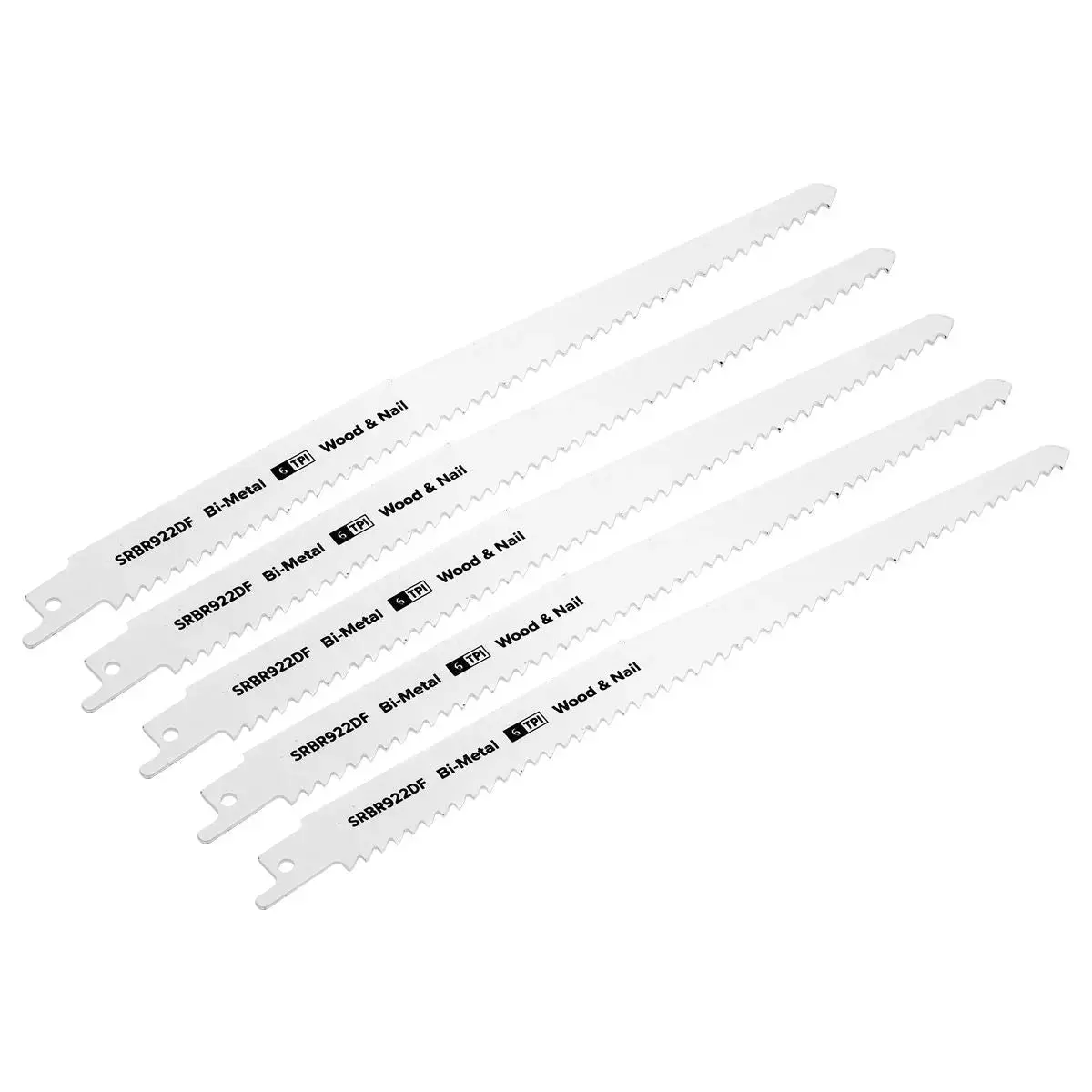 Sealey Reciprocating Saw Blade Wood & Nail 230Mm 6Tpi - Pack Of 5 1