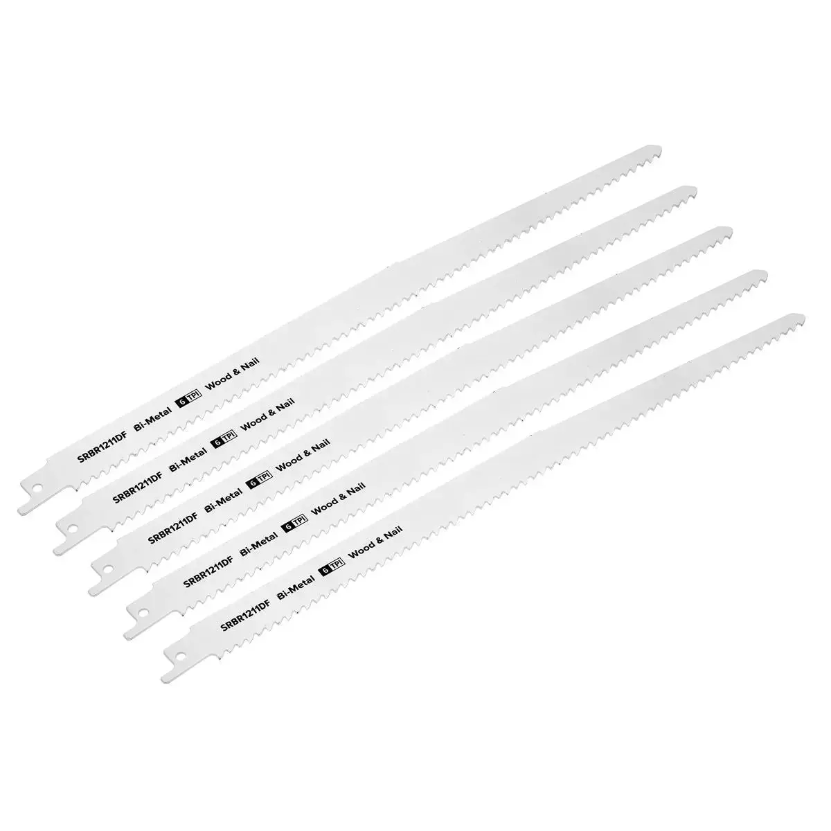 Sealey Reciprocating Saw Blade Wood & Nail 300Mm 6Tpi - Pack Of 5 1