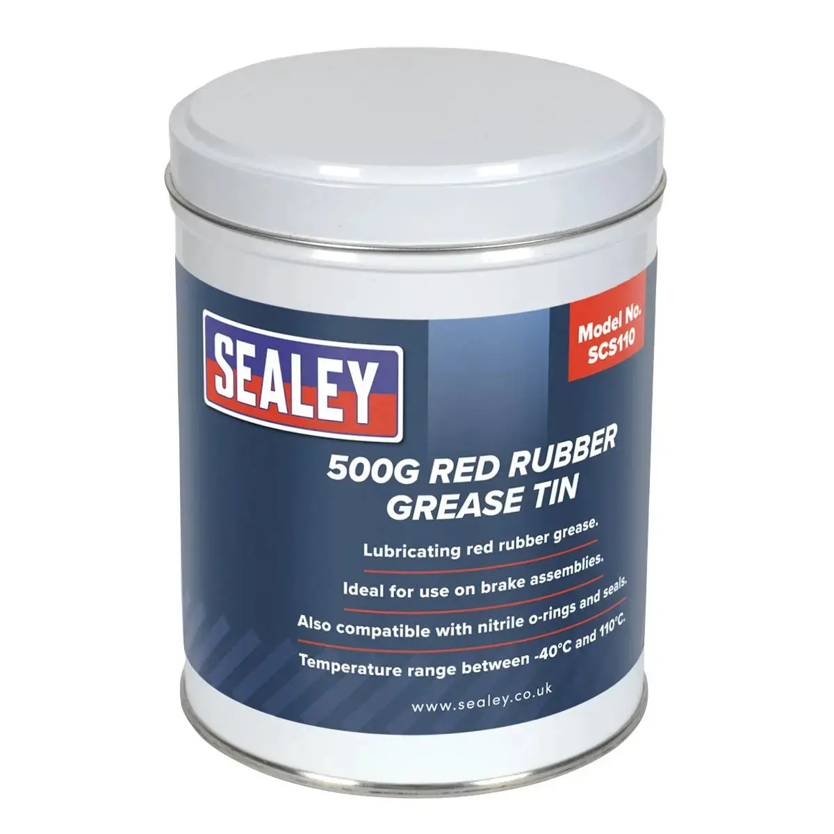 Sealey Red Rubber Grease 500G Tin 1