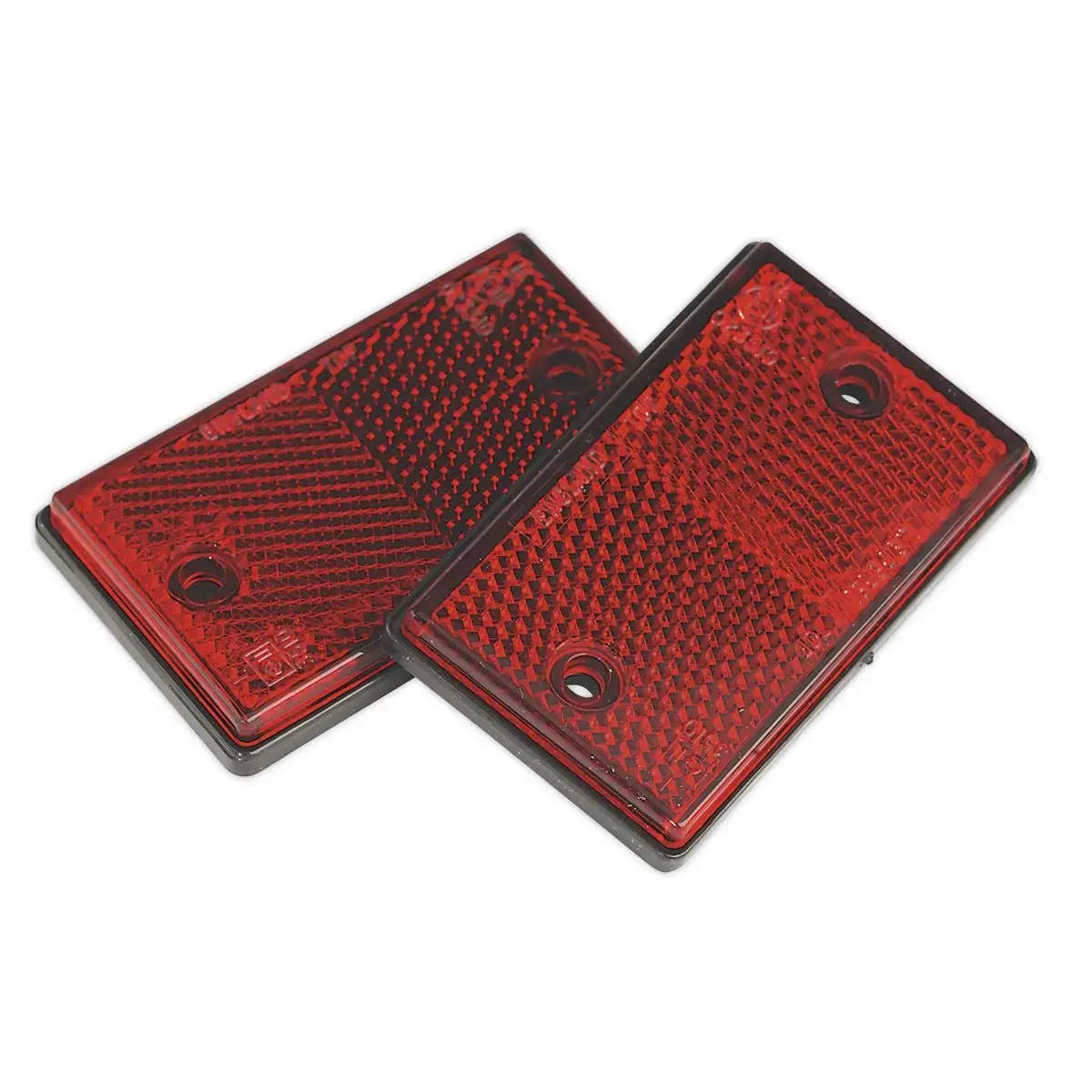 Sealey Reflex Reflector Red Oblong Pack Of 2 1