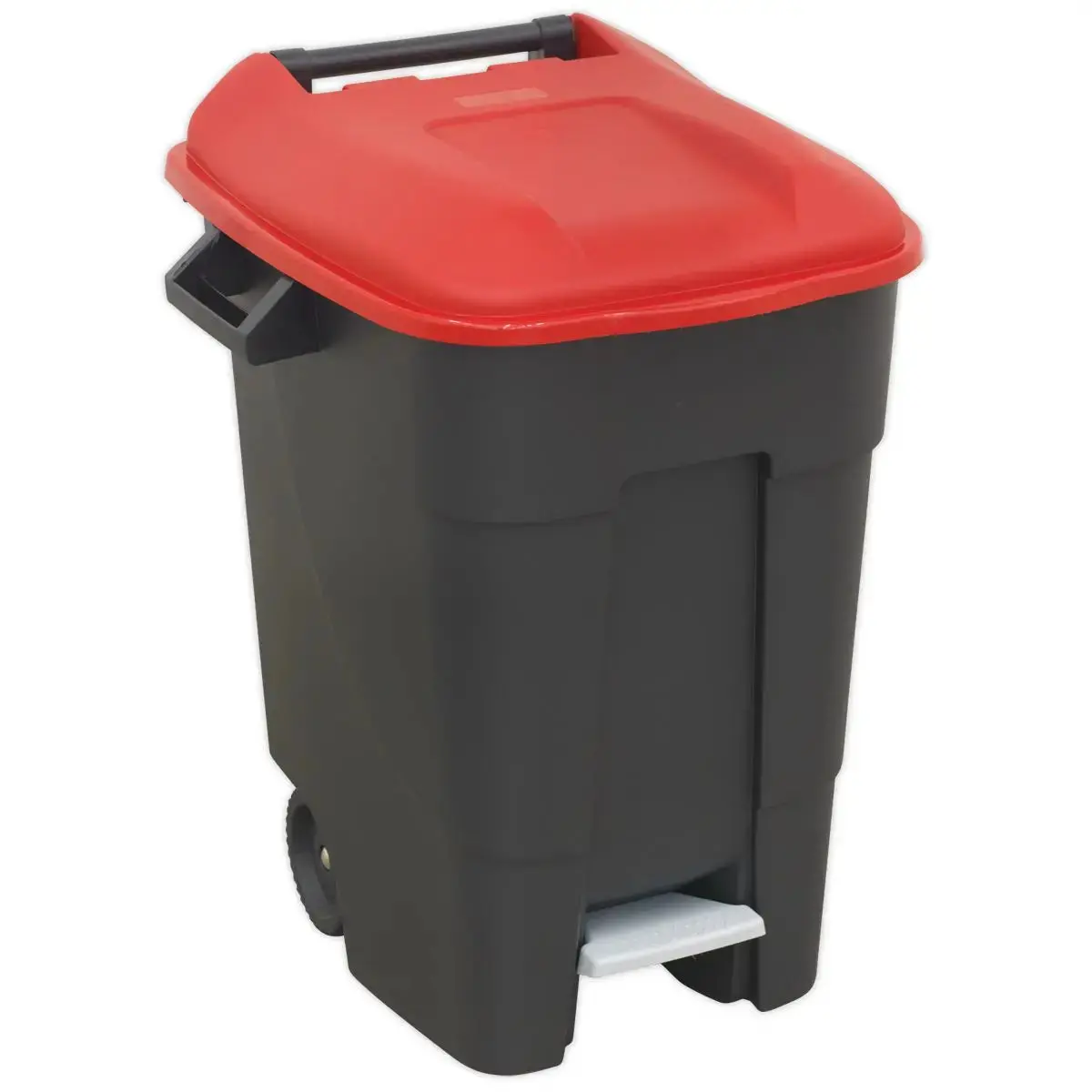 Sealey Refuse/Wheelie Bin With Foot Pedal 100L - Red 1