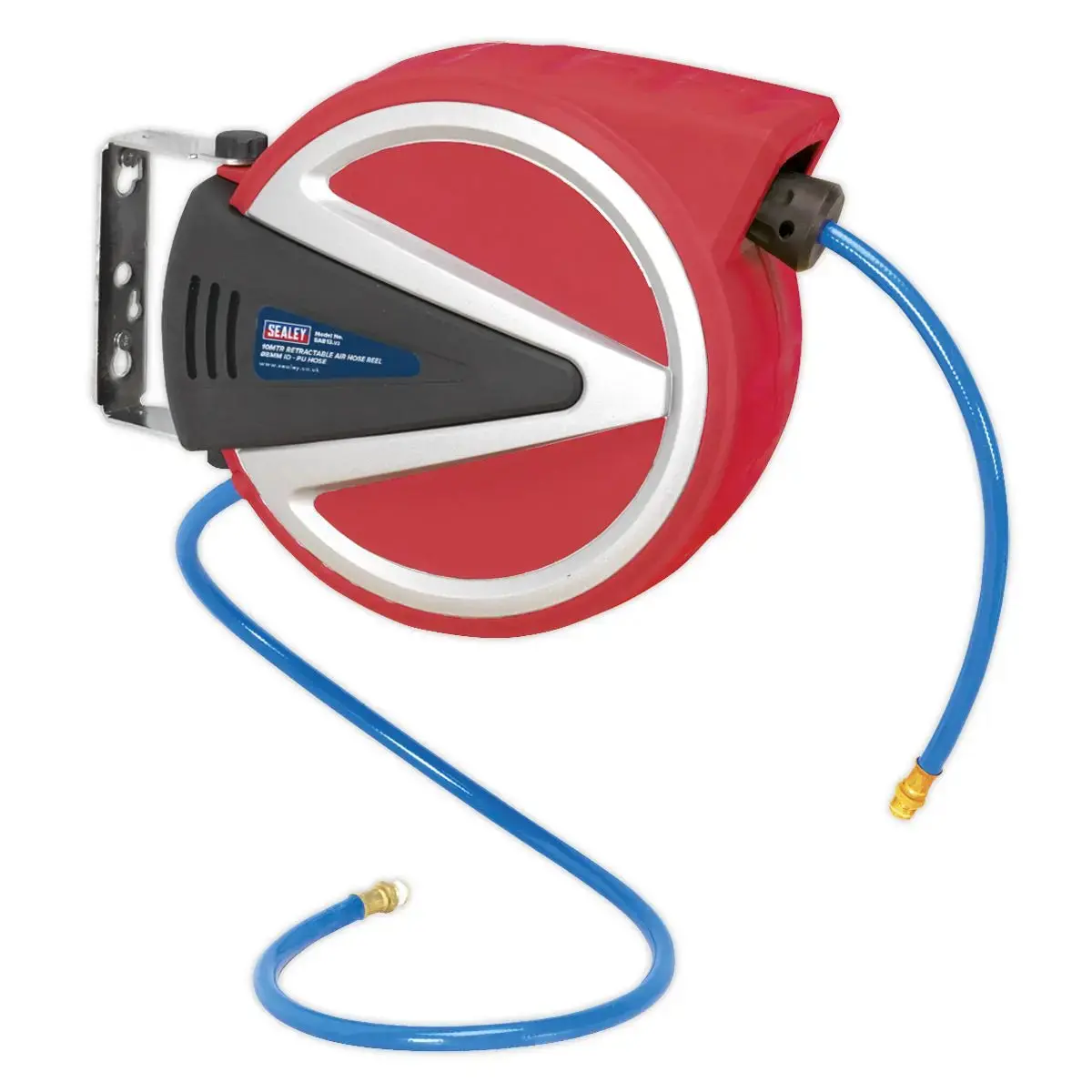 Sealey Retractable Air Hose Reel 10M Ø8mm Id - Pu Hose 1