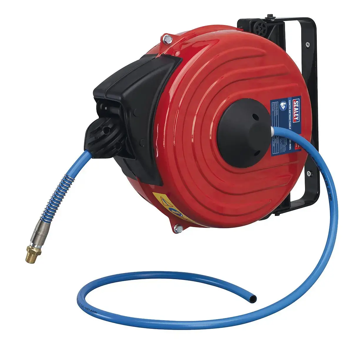Sealey Retractable Air Hose Reel 12M Ø8mm Id Tpu Hose 1