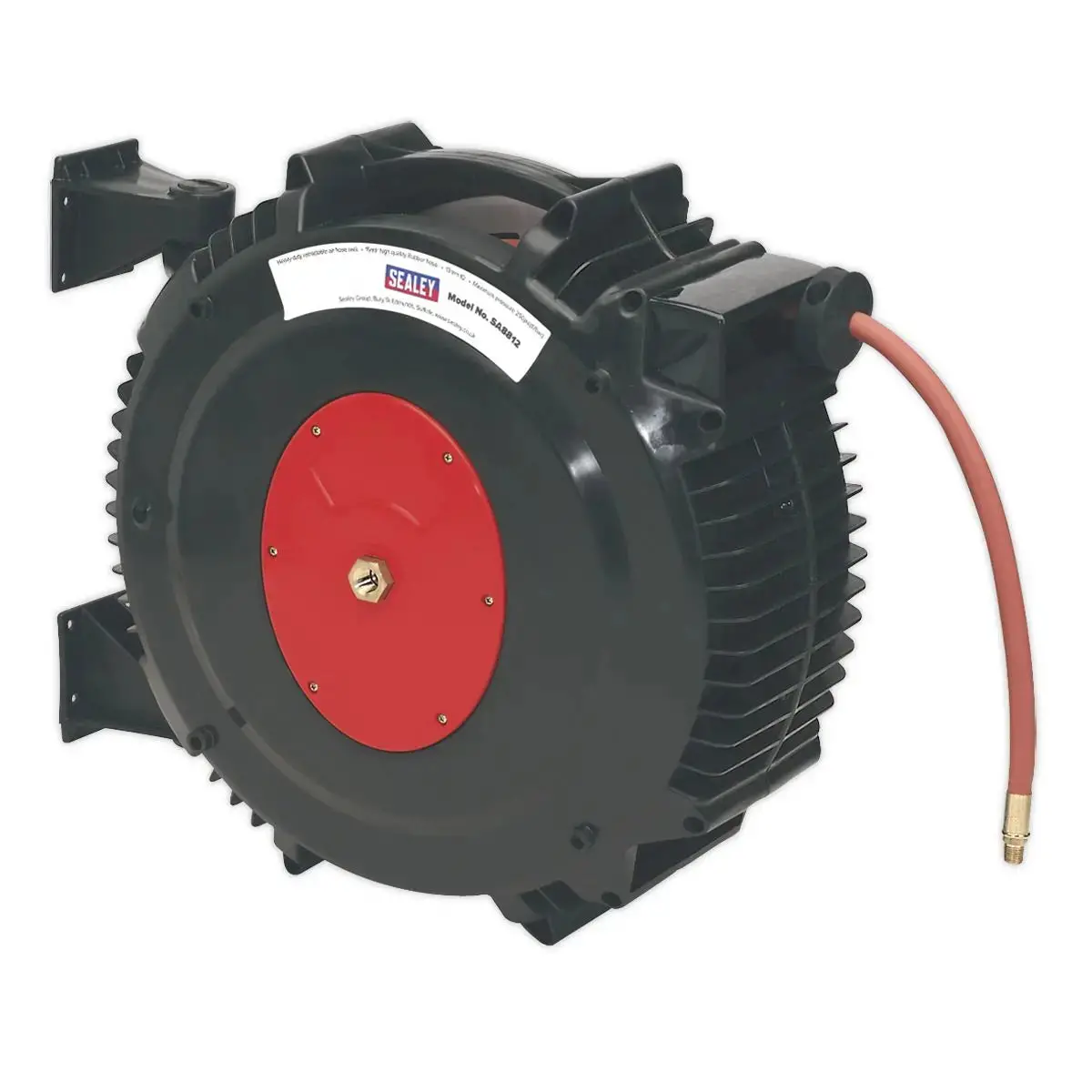 Sealey Retractable Air Hose Reel 15M Ø13mm Id Rubber Hose 1