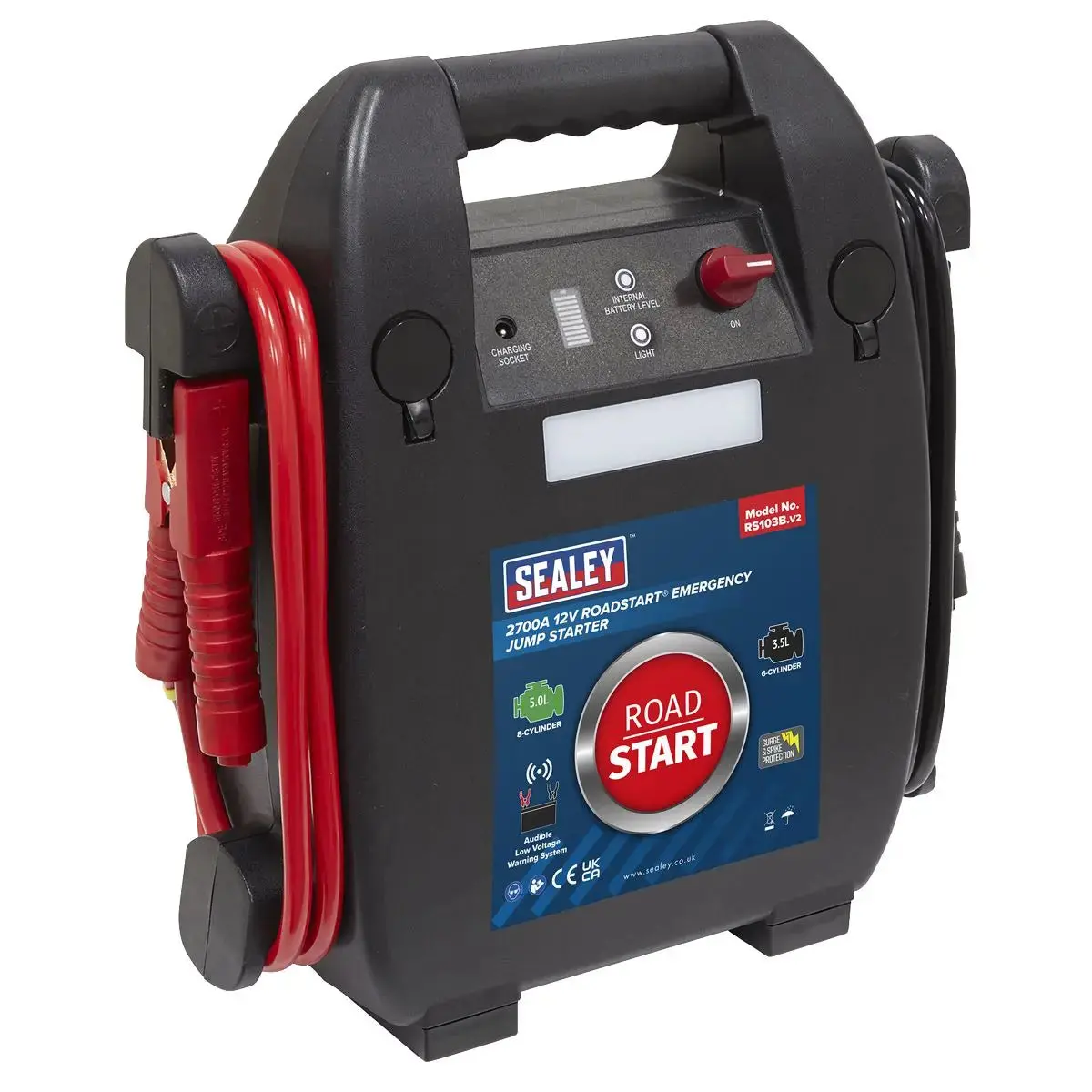 Sealey Roadstart® 12V Emergency 8-Cylinder Jump Starter 5L 1