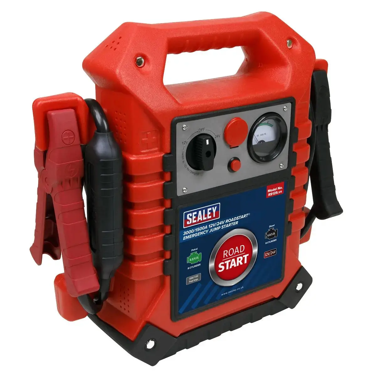 Sealey Roadstart® Emergency Jump Starter 12/24V 3000/1500 Peak Amps 1
