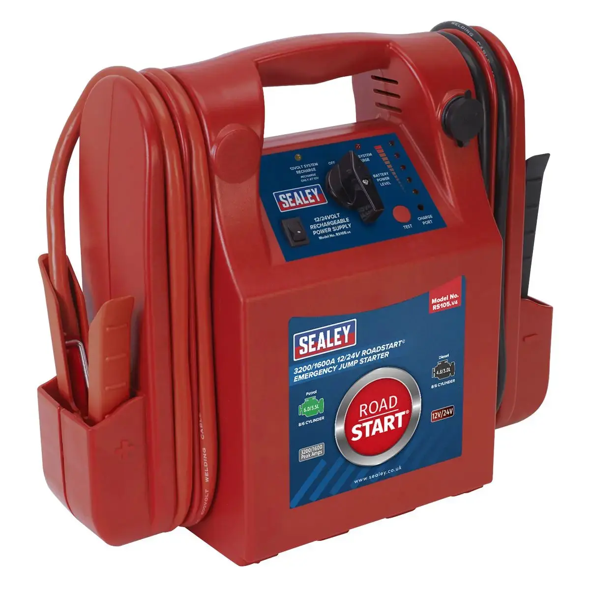 Sealey Roadstart® Emergency Jump Starter 12/24V 3200/1600 Peak Amps 1