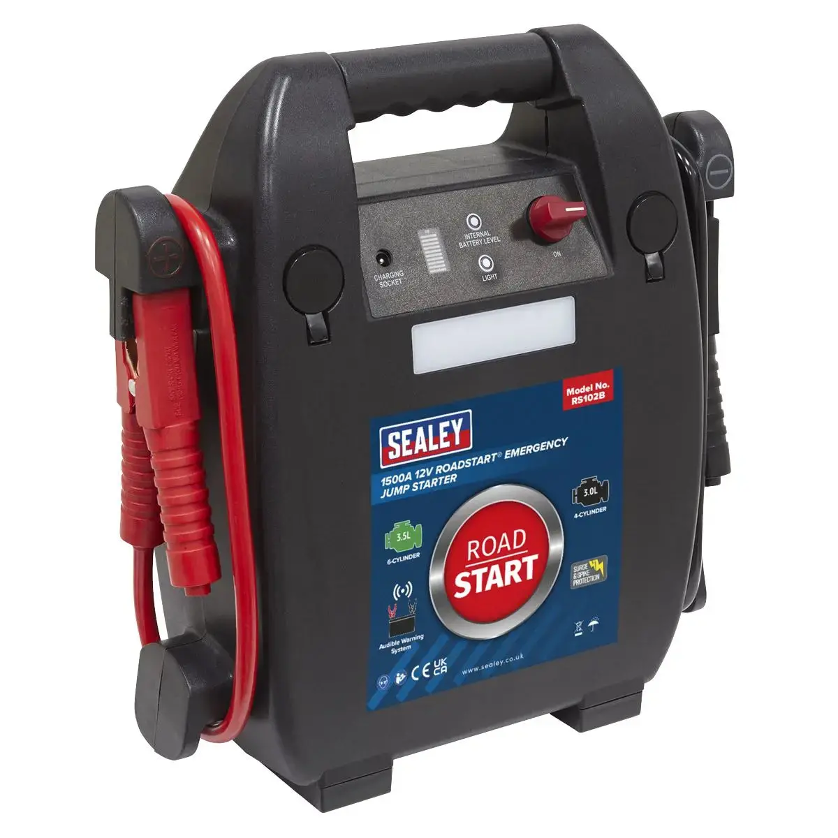 Sealey Roadstart® Emergency Jump Starter 12V 3.5L 6-Cylinder 1